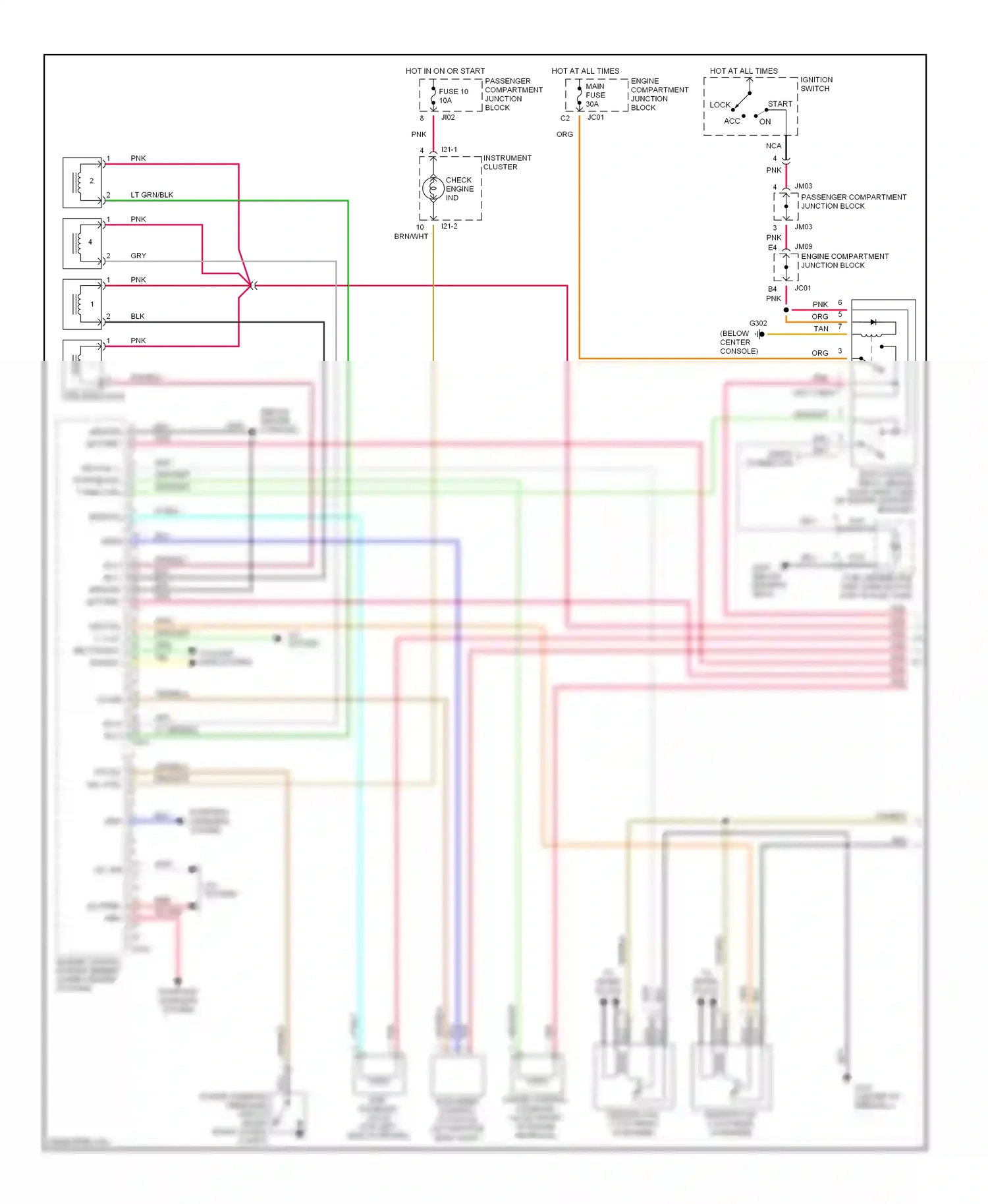Wiring diagram ignition switch for Hyundai Sonata IV (1998-2001) (9 of 11)