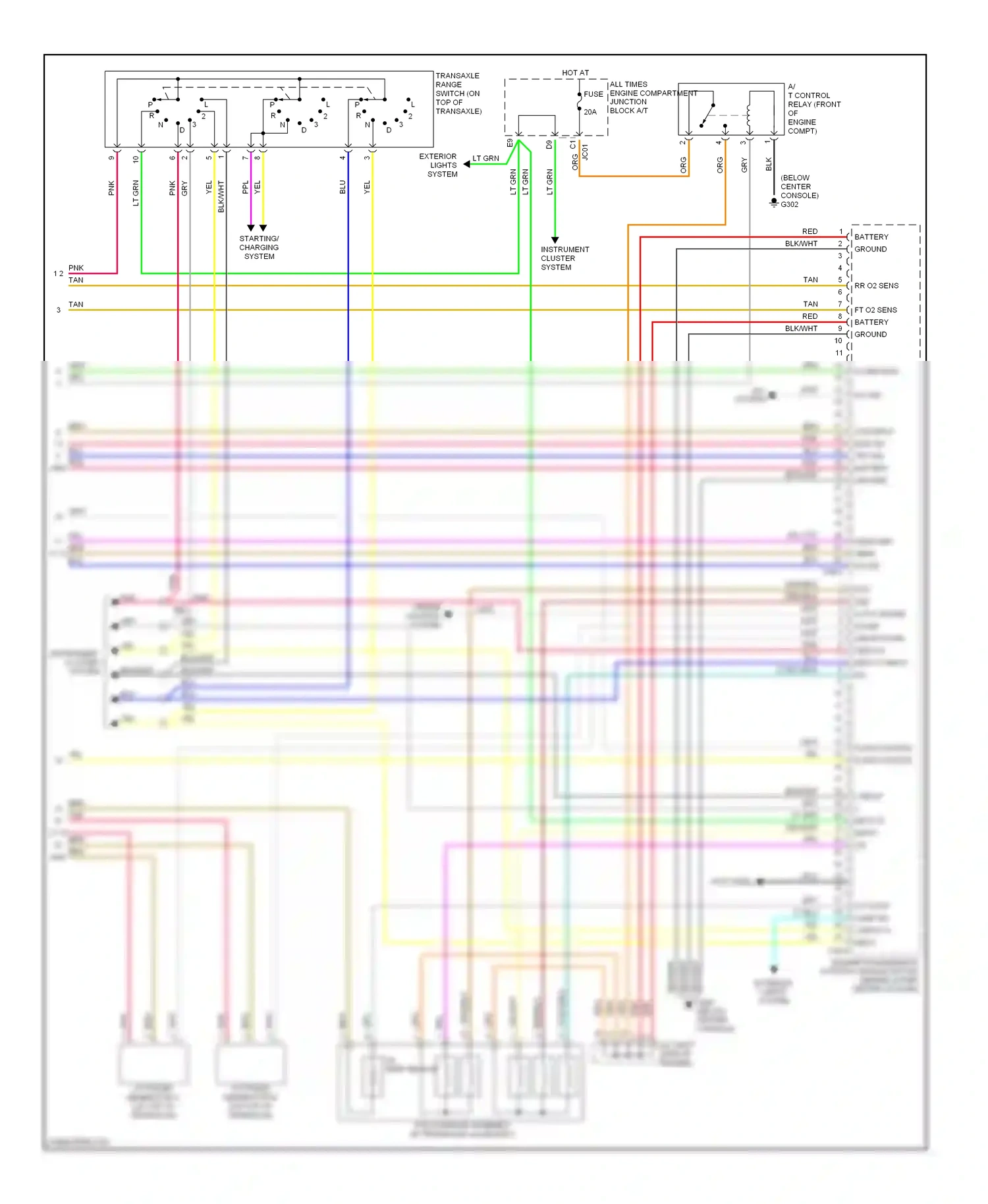 Wiring diagram l input 3 input r input od lr for Hyundai Sonata IV (1998-2001) (1 of 1)