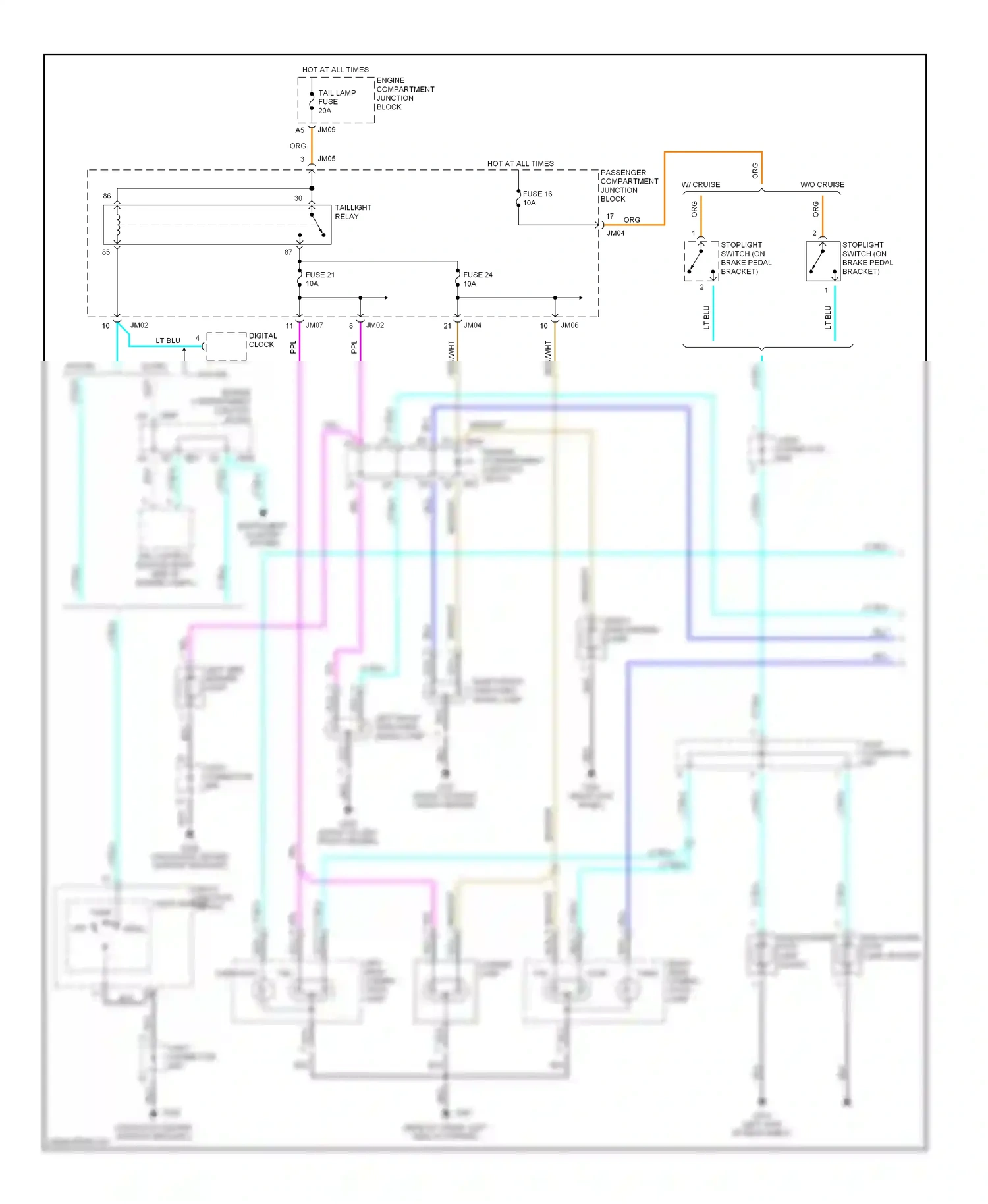 Wiring diagram multi- function switch light switch for Hyundai Sonata IV (1998-2001) (1 of 1)