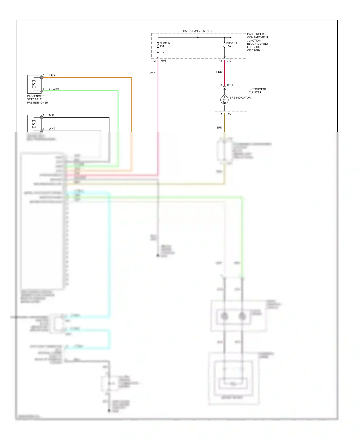 Wiring diagram multi- function switch for Hyundai Sonata IV (1998-2001) (3 of 4)
