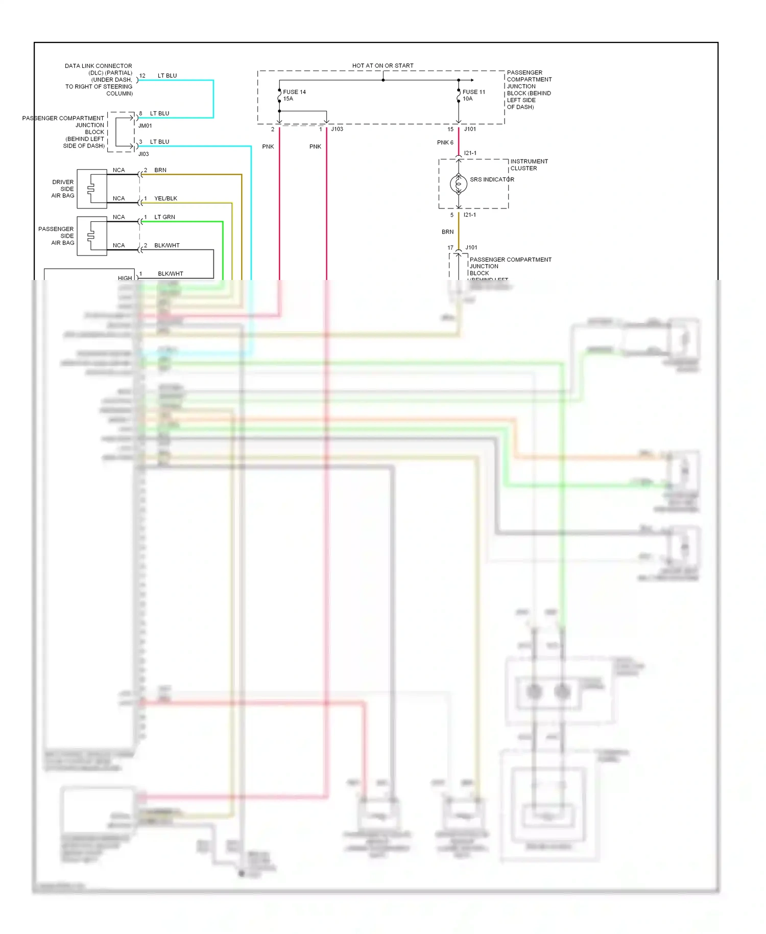 Wiring diagram multi- function switch for Hyundai Sonata IV (1998-2001) (4 of 4)