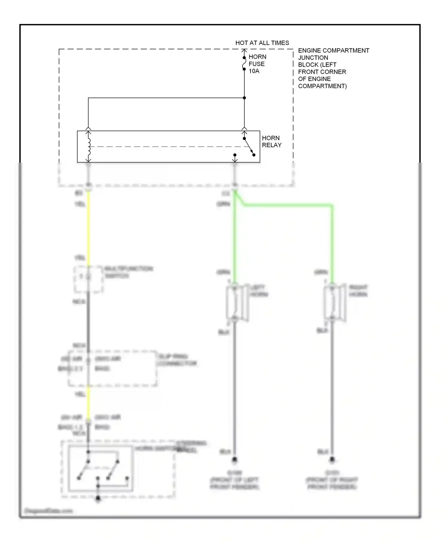 Wiring diagram multifunction switch for Hyundai Sonata IV (1998-2001) (6 of 7)