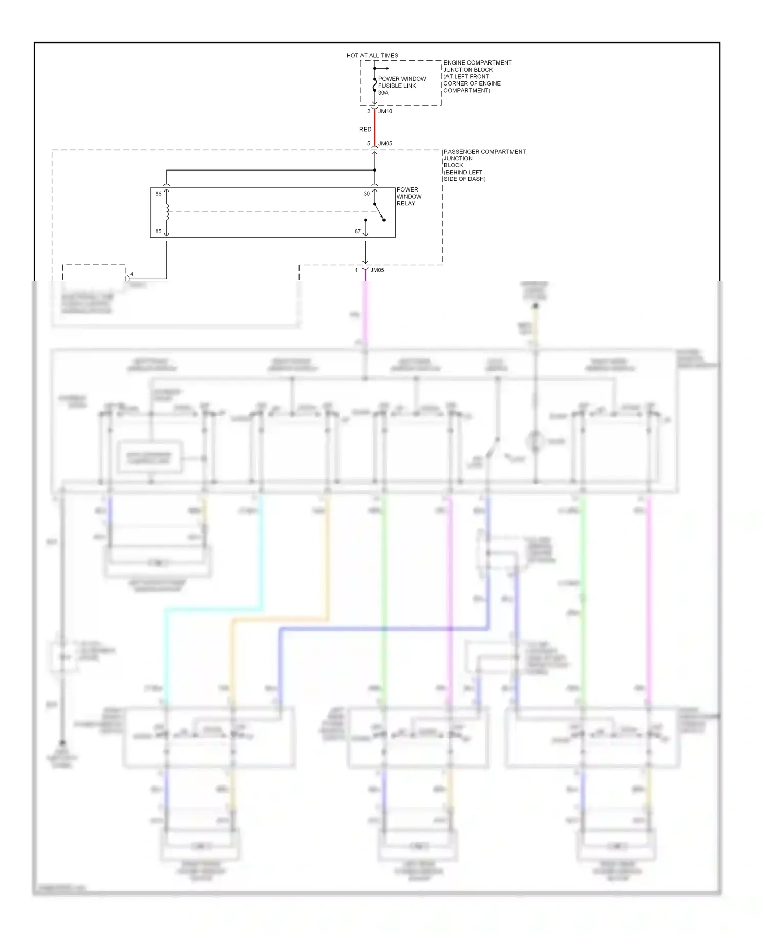 Wiring diagram off down up for Hyundai Sonata IV (1998-2001) (1 of 1)