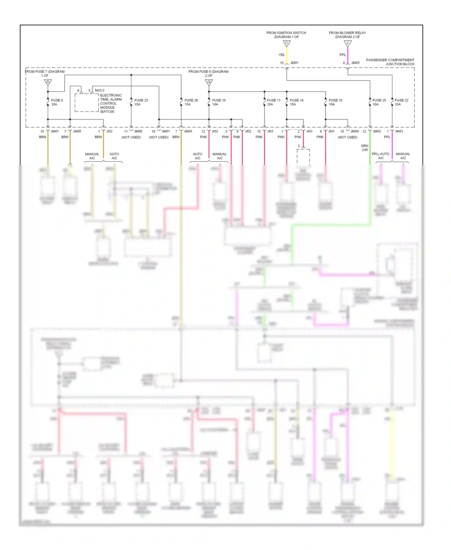 Wiring diagram oxygen sensor fuse for Hyundai Sonata IV (1998-2001) (1 of 4)