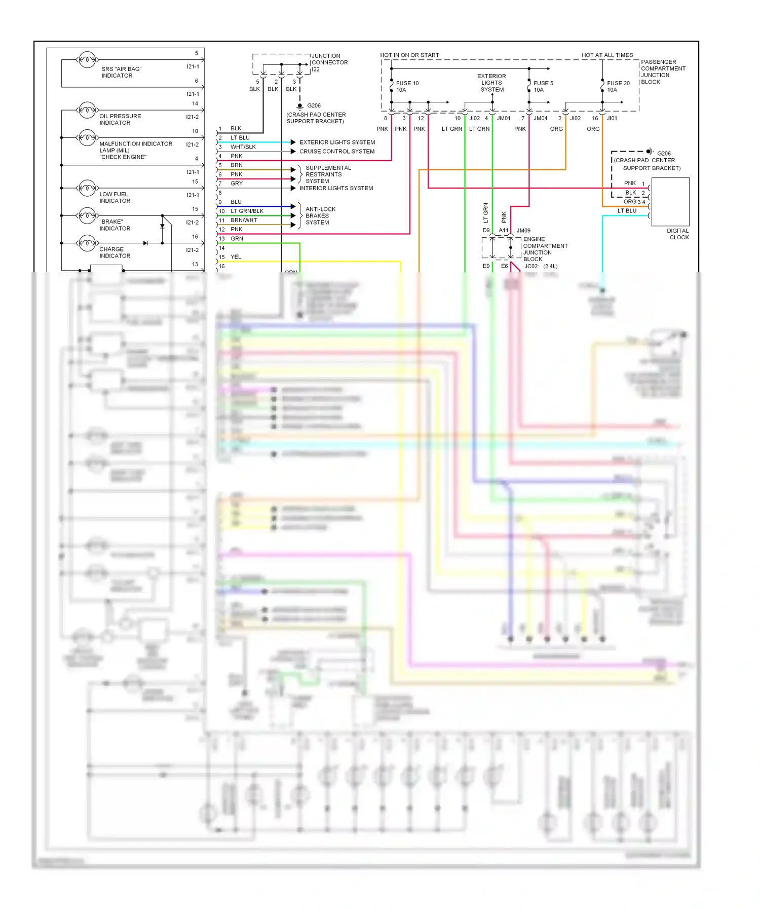 Wiring diagram tcs indicator for Hyundai Sonata IV (1998-2001) (2 of 2)