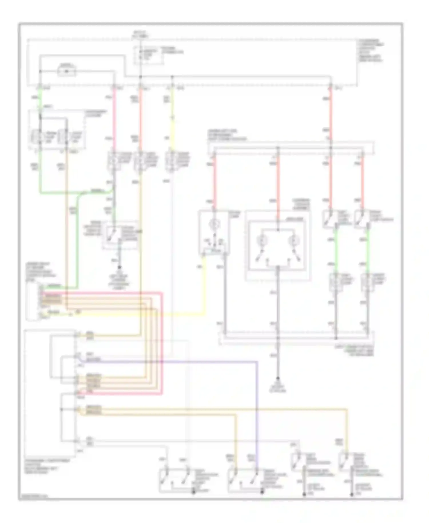 Sonata Hyundai V facelift (2007-2010): Courtesy lamps circuit