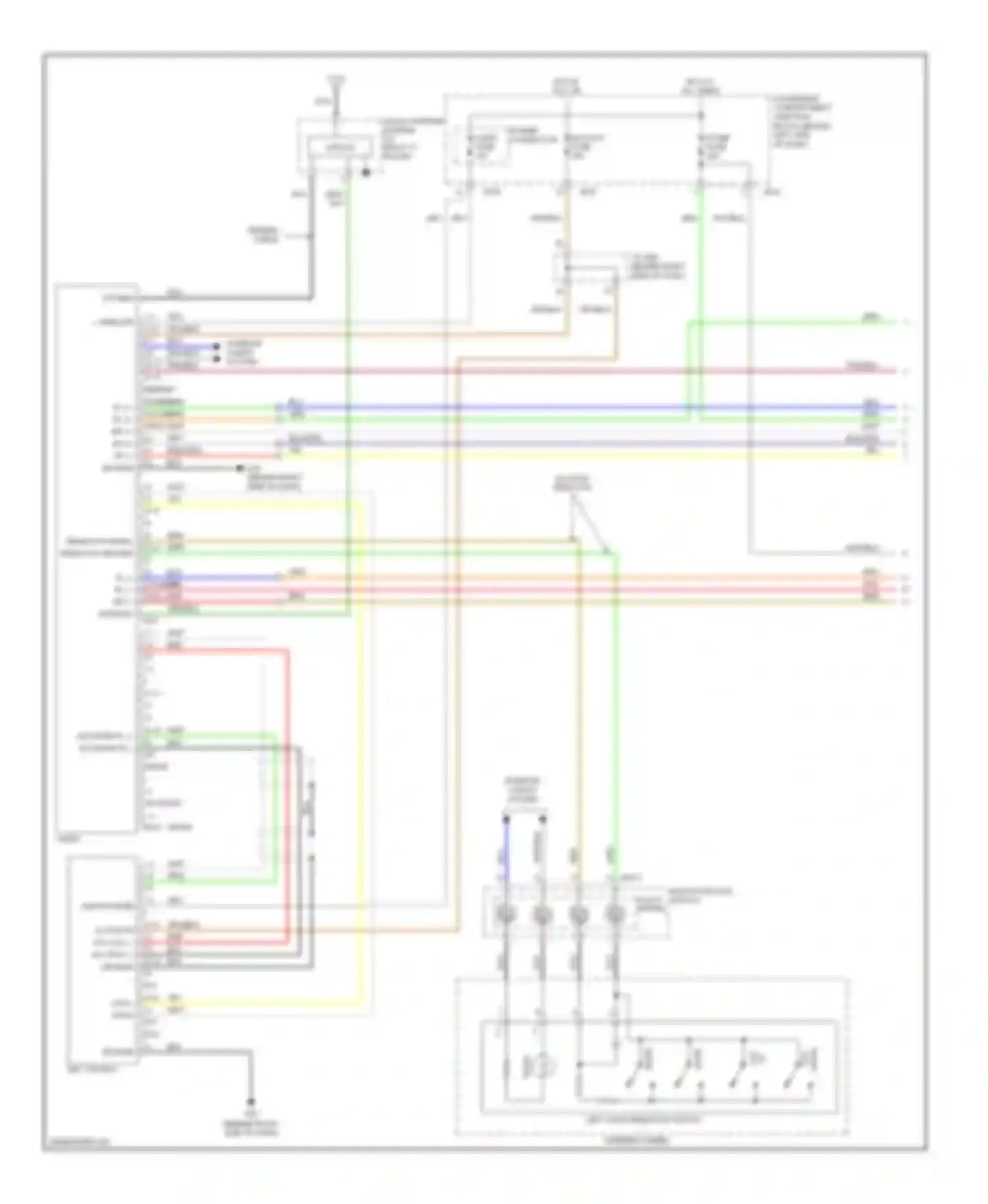 Sonata Hyundai V facelift (2007-2010): Radio circuit, with amplifier (1 of 2)