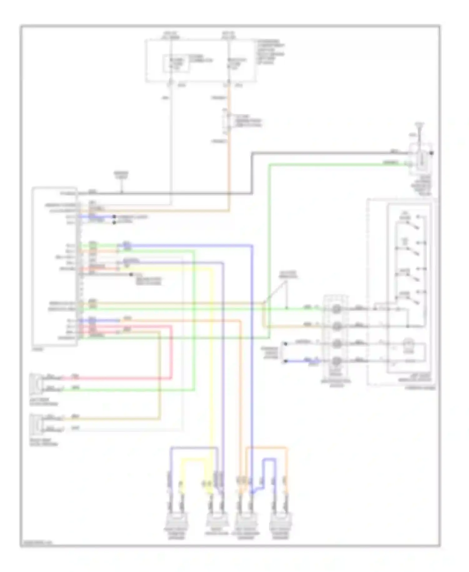 Sonata Hyundai V facelift (2007-2010): Radio circuit, without amplifier
