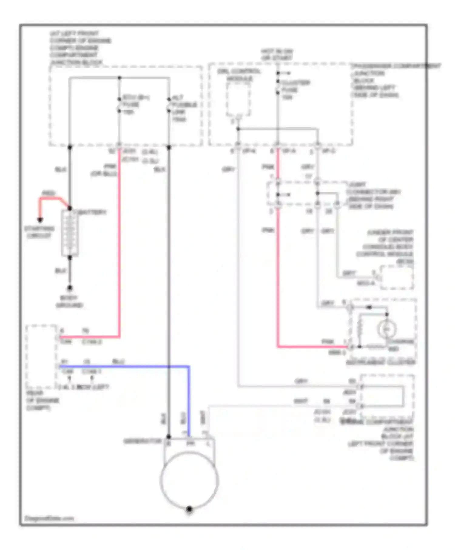 Sonata Hyundai V facelift (2007-2010): Charging circuit
