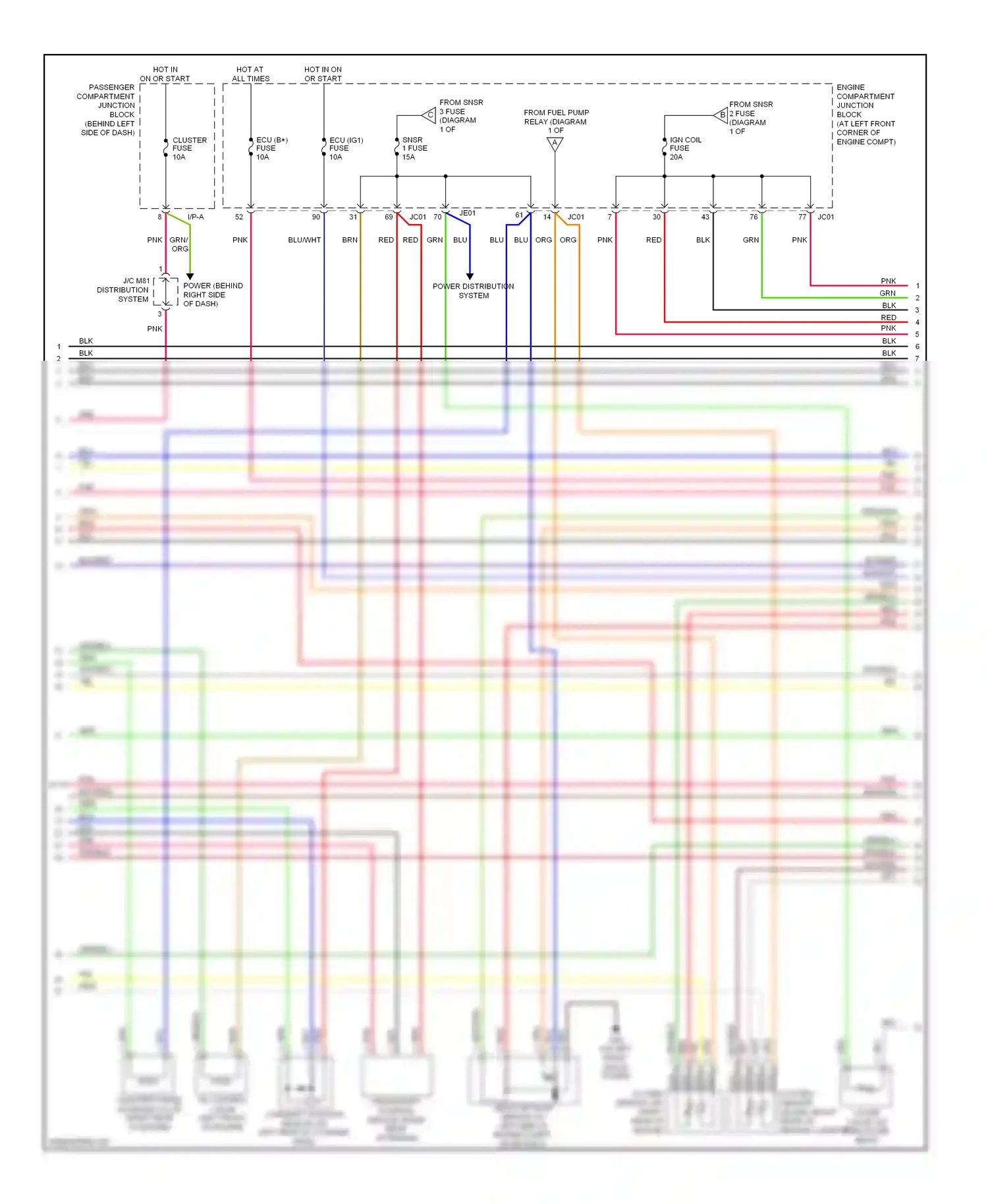 Wiring diagram blk/org for Hyundai Sonata V facelift (2007-2010) (9 of 14)