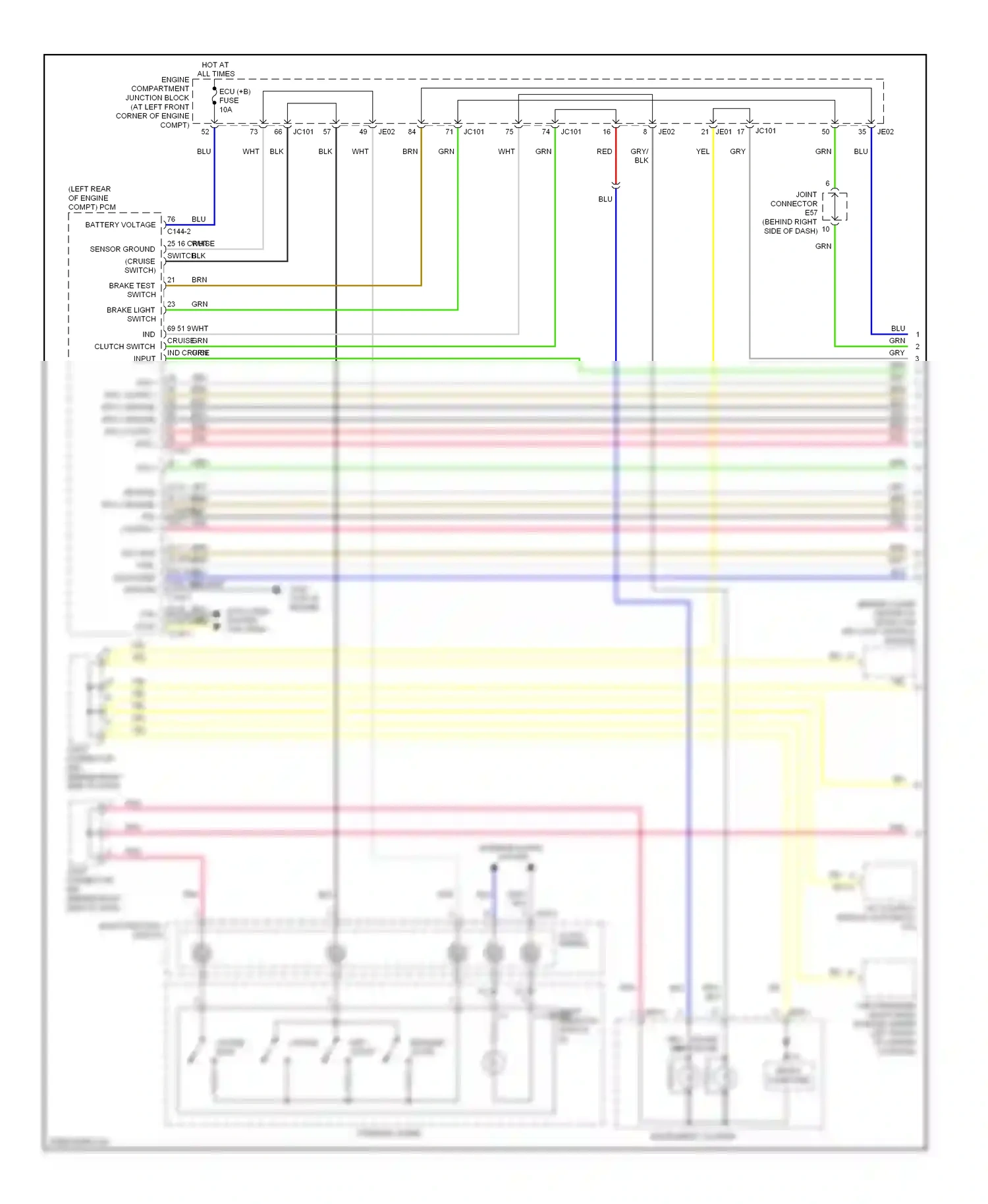 Wiring diagram brake light switch for Hyundai Sonata V facelift (2007-2010) (2 of 2)