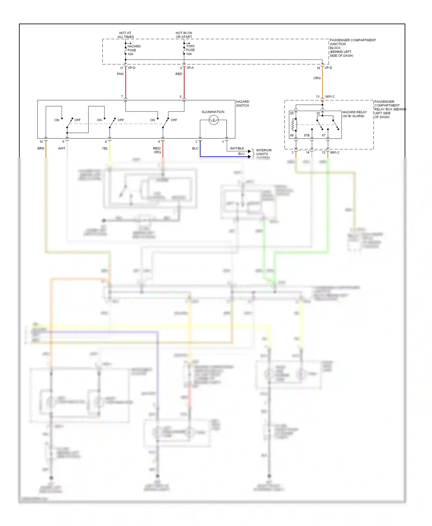 Wiring diagram left right for Hyundai Sonata V facelift (2007-2010) (1 of 2)