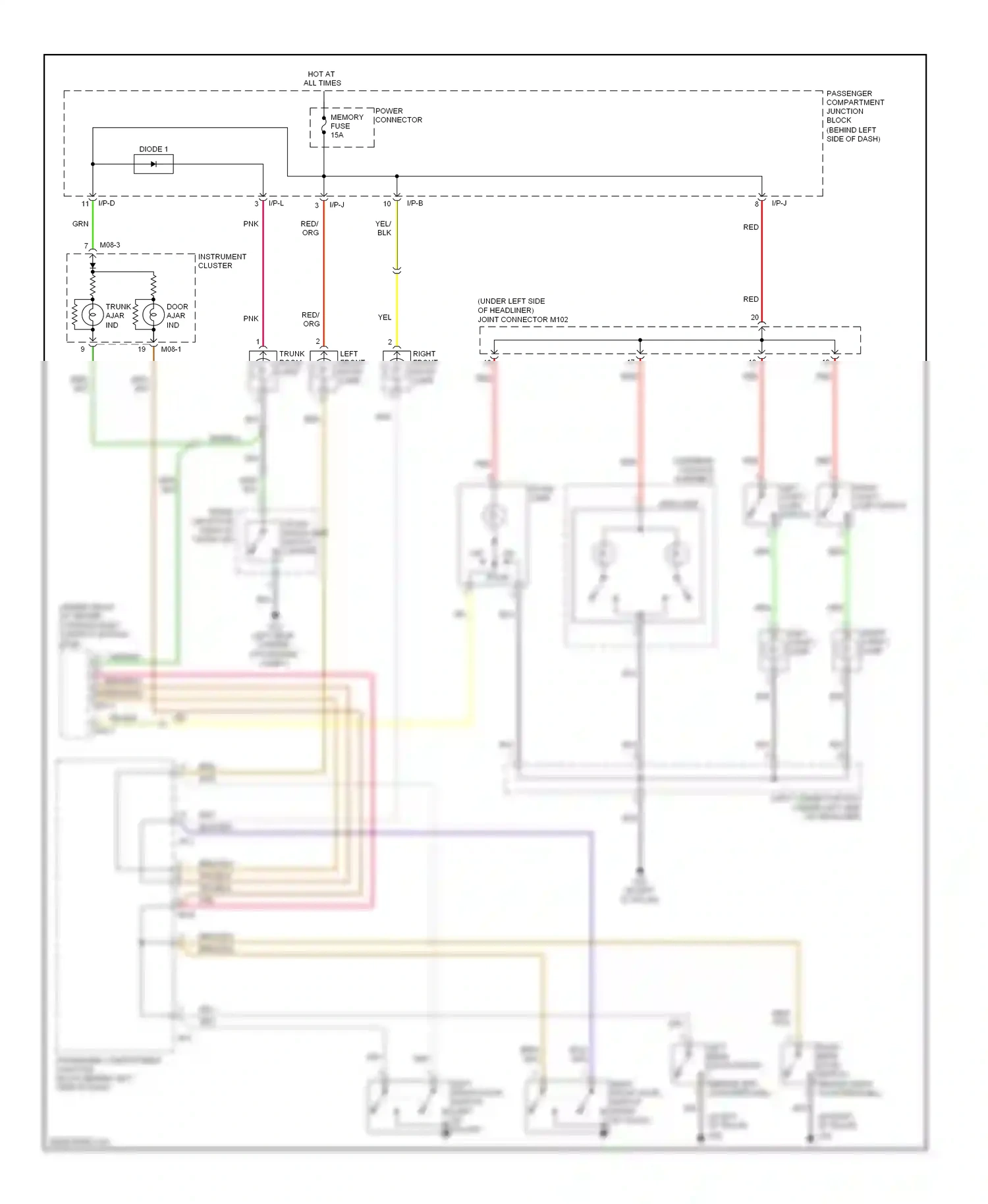 Wiring diagram map lamp for Hyundai Sonata V facelift (2007-2010) (1 of 2)
