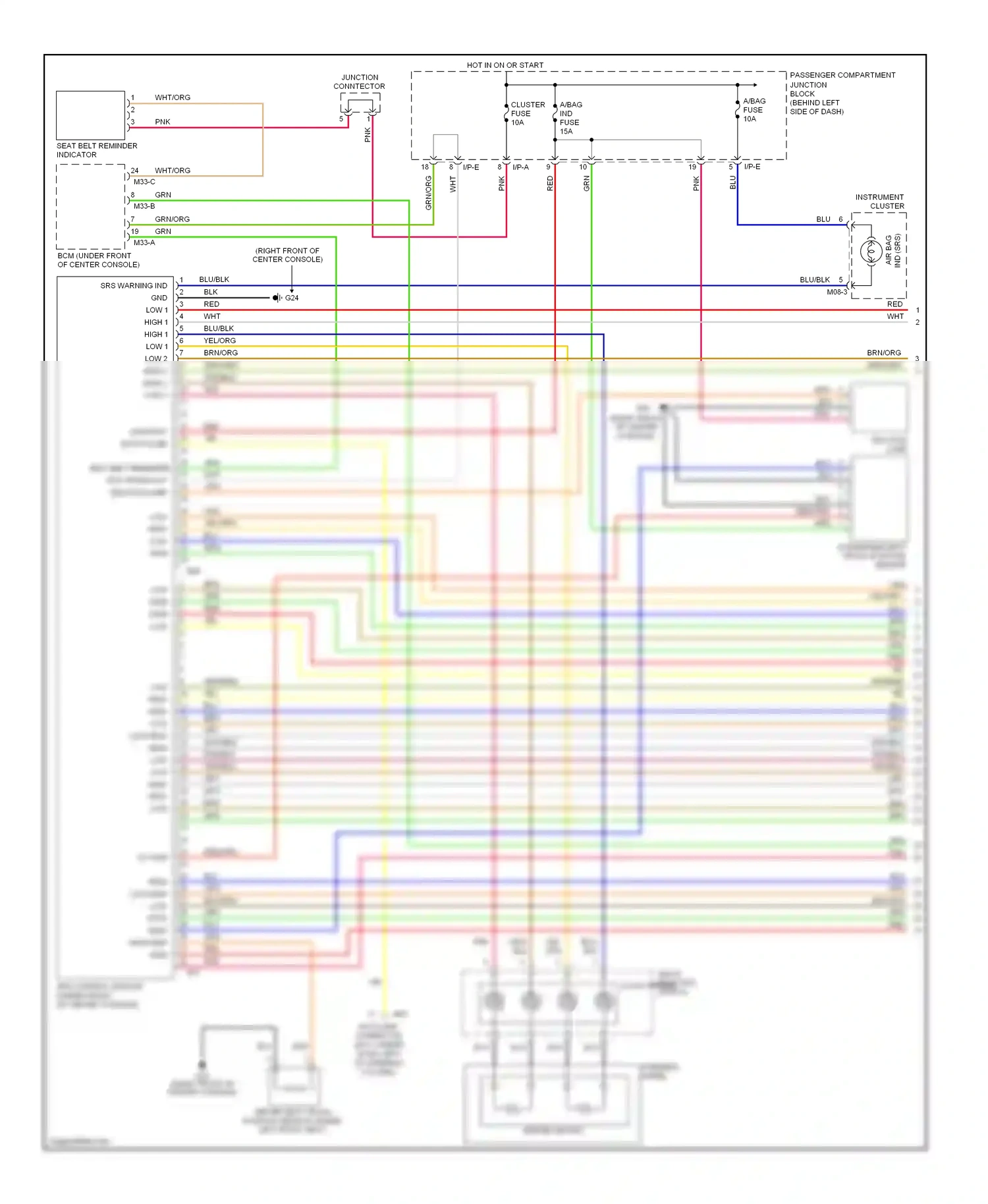 Wiring diagram multi- function switch clock spring for Hyundai Sonata V facelift (2007-2010) (1 of 1)