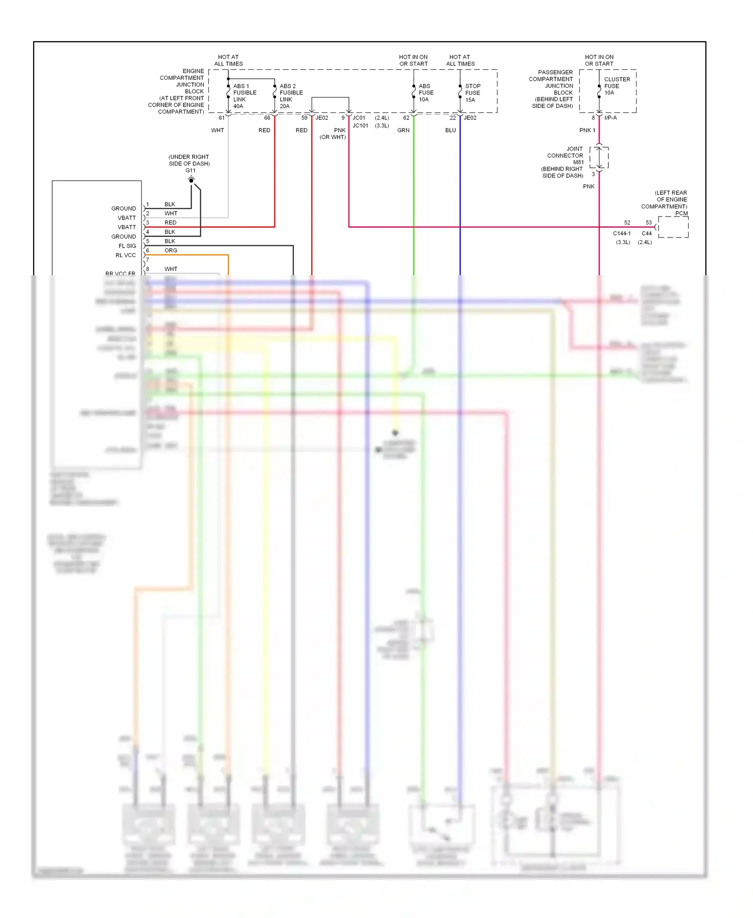 Wiring diagram note: abs control module contains: abs solenoids, tcs solenoids, abs pump motor for Hyundai Sonata V facelift (2007-2010) (1 of 1)