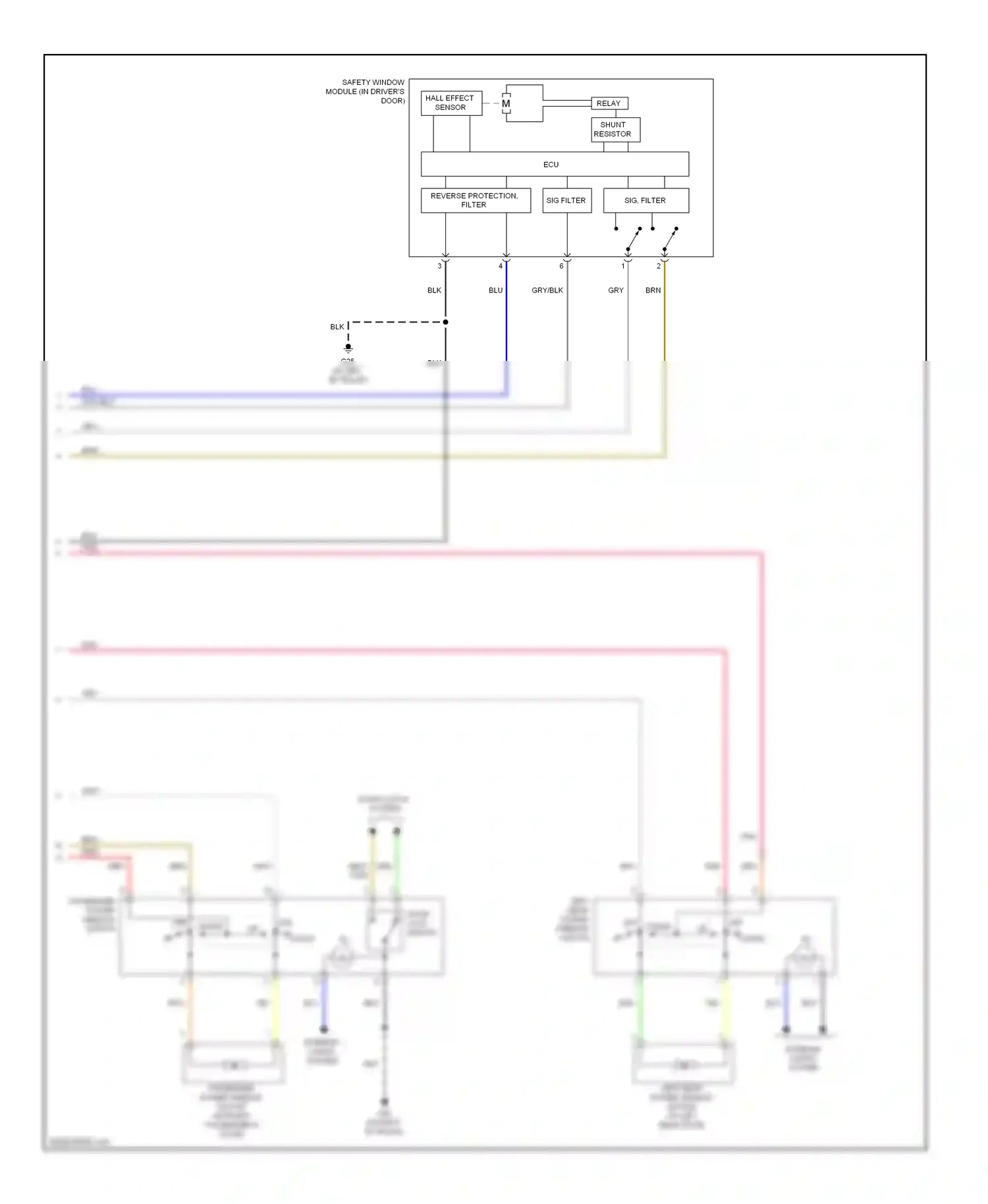 Wiring diagram off up down for Hyundai Sonata V facelift (2007-2010) (1 of 1)