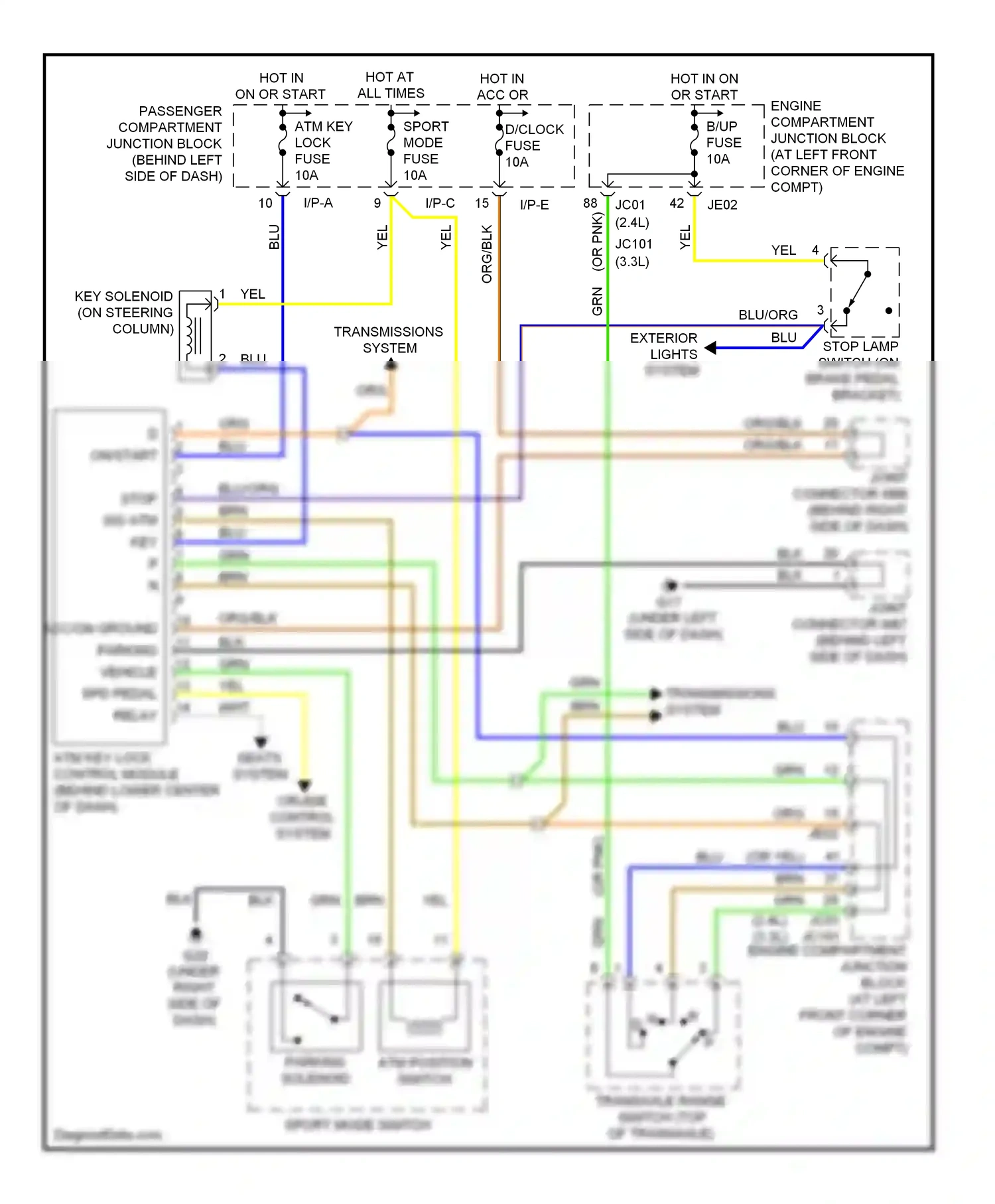 Wiring diagram org/blk for Hyundai Sonata V facelift (2007-2010) (12 of 14)