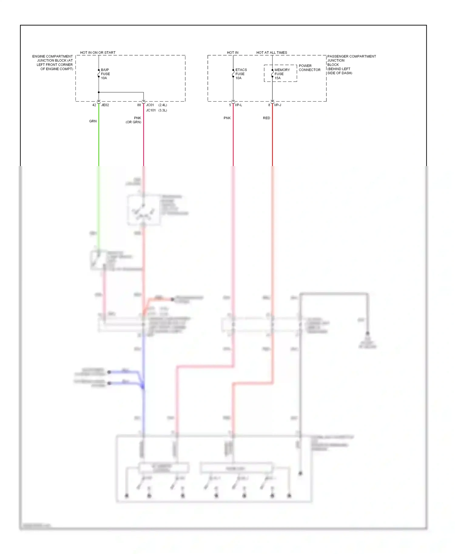 Wiring diagram power memory for Hyundai Sonata V facelift (2007-2010) (1 of 1)