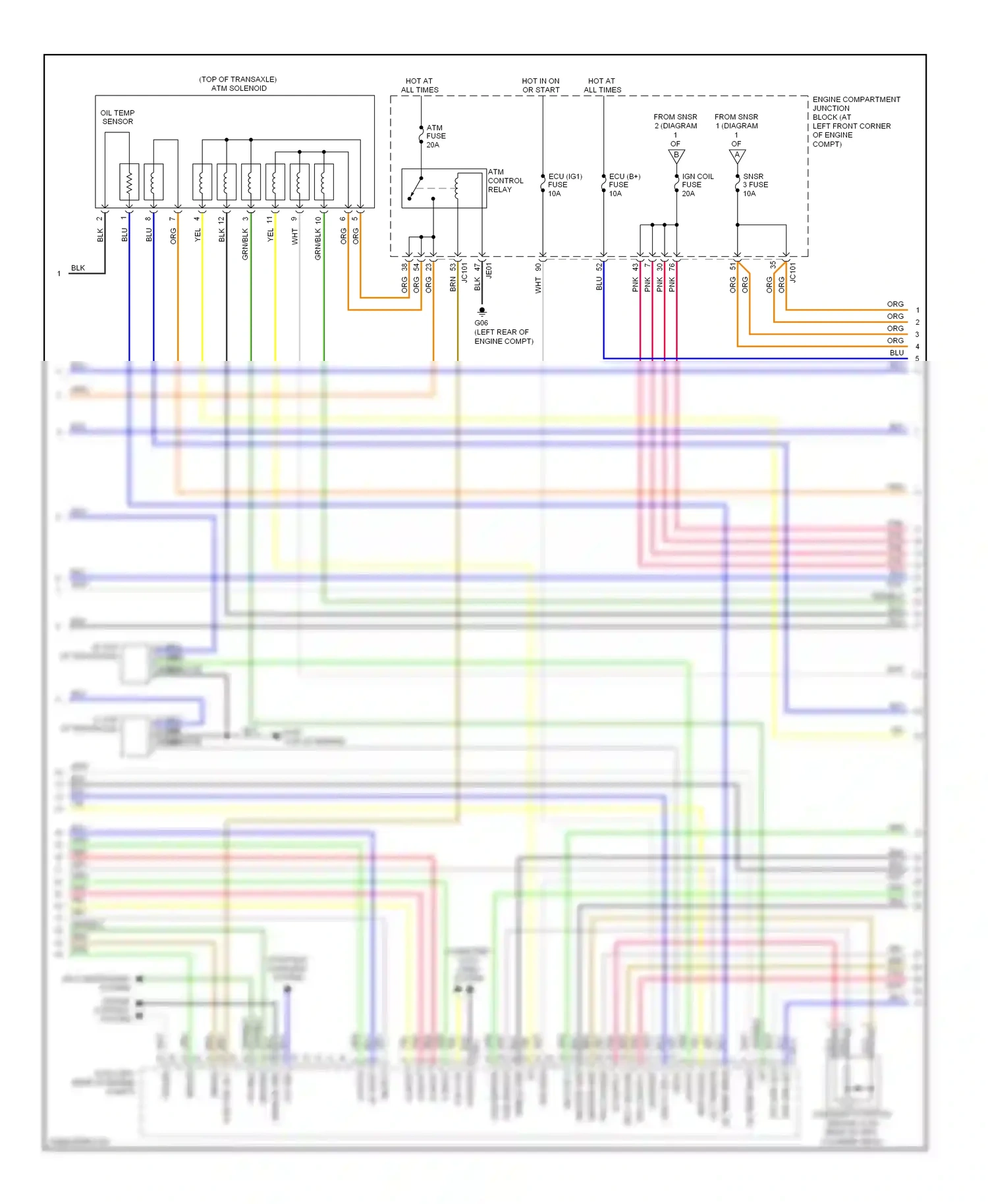 Wiring diagram starting/ charging system for Hyundai Sonata V facelift (2007-2010) (5 of 5)