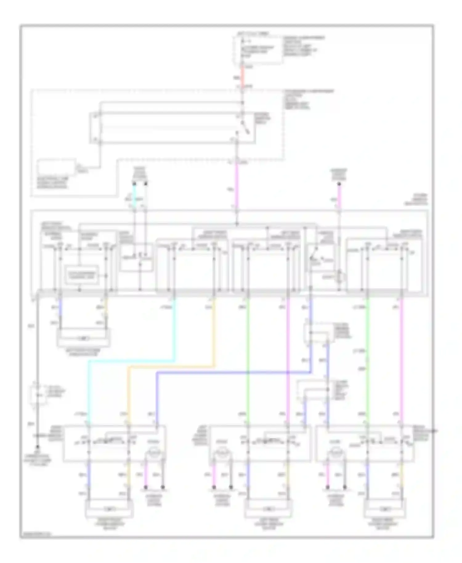 Sonata Hyundai V (2004-2007): Power windows circuit