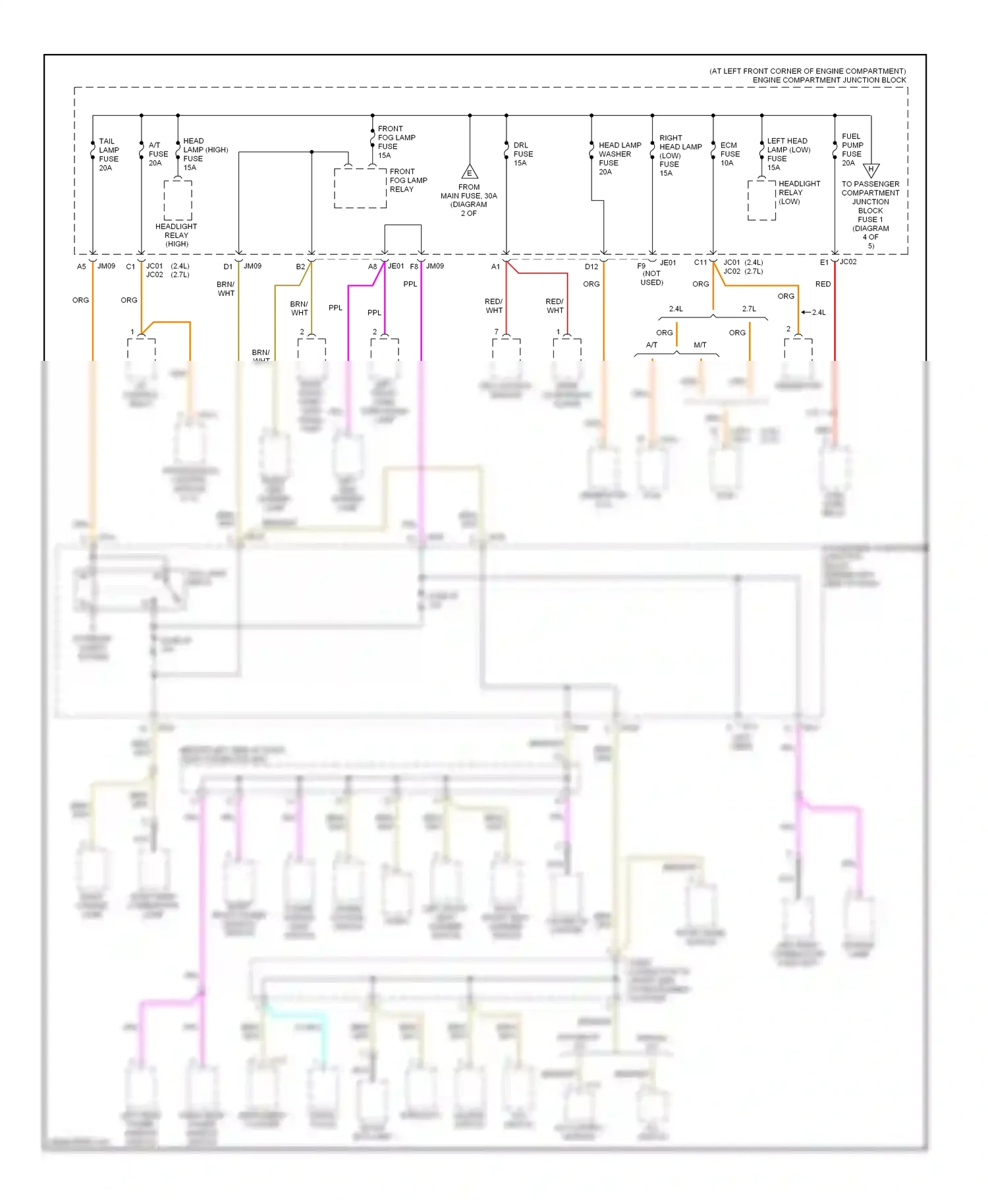 Wiring diagram a/c control module for Hyundai Sonata V (2004-2007) (2 of 2)
