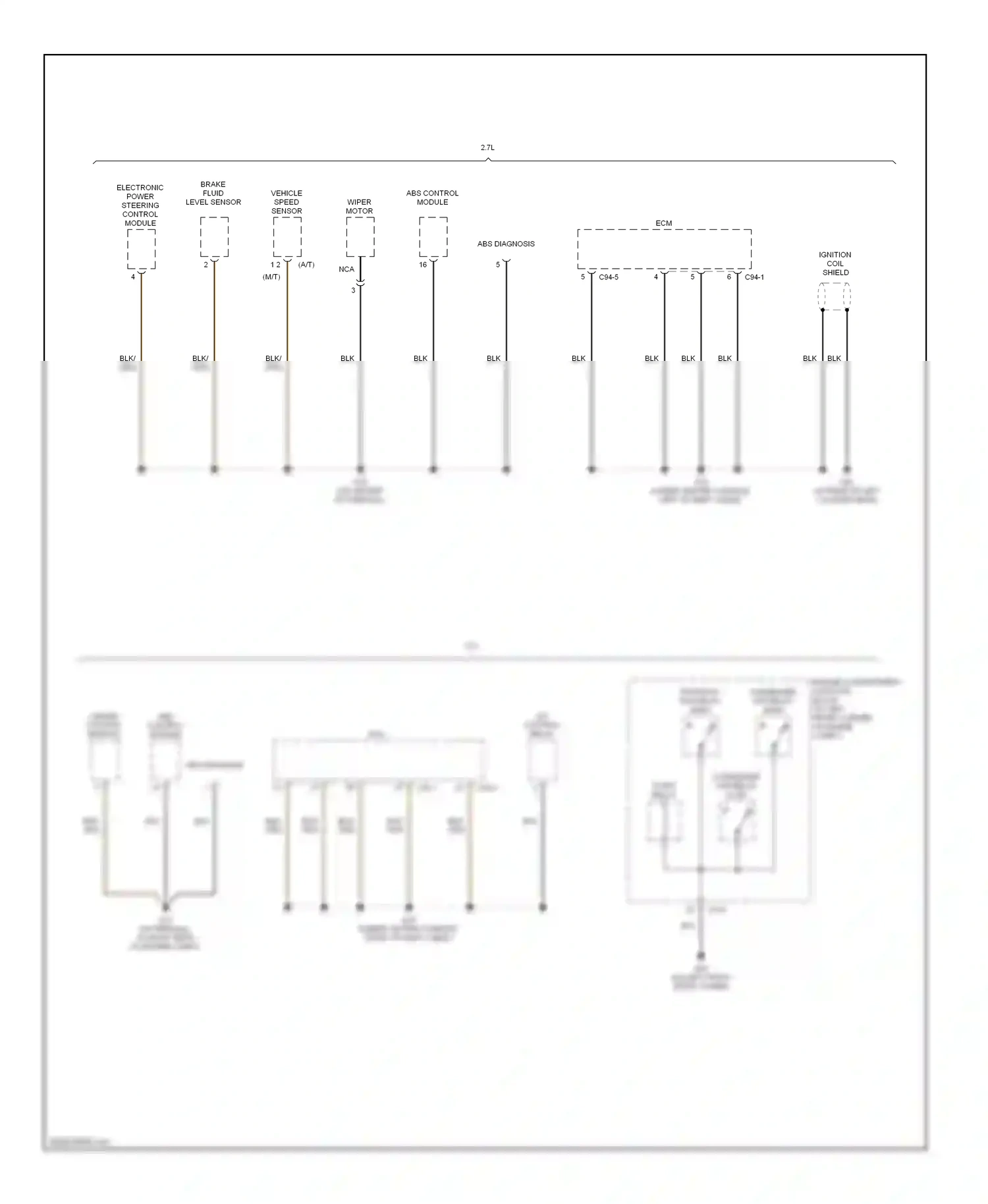Wiring diagram brake fluid level sensor for Hyundai Sonata V (2004-2007) (1 of 1)