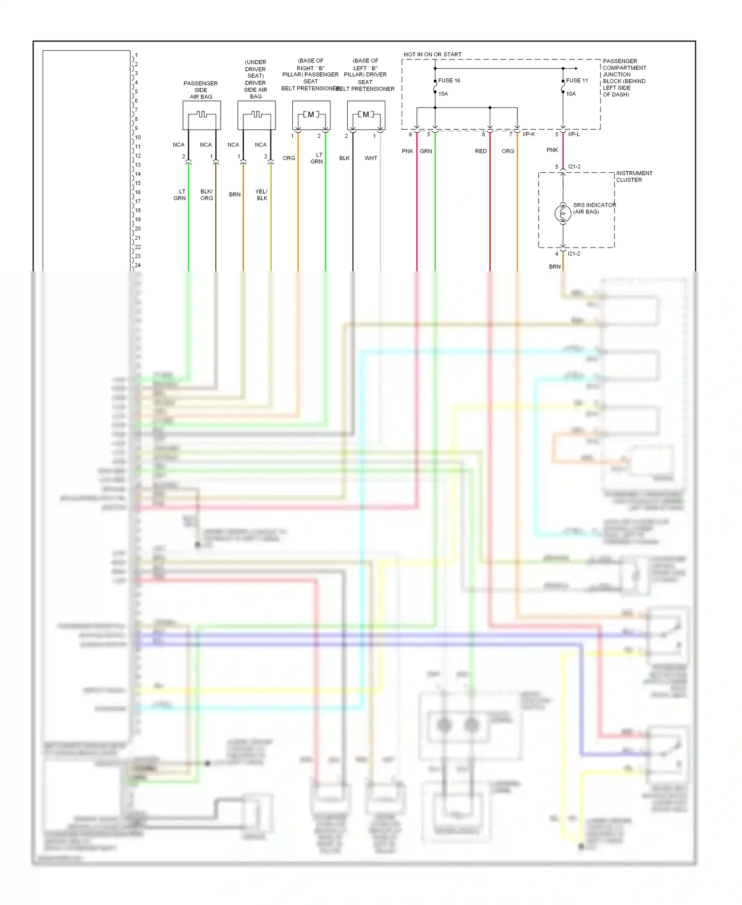 Wiring diagram clock- spring for Hyundai Sonata V (2004-2007) (2 of 2)