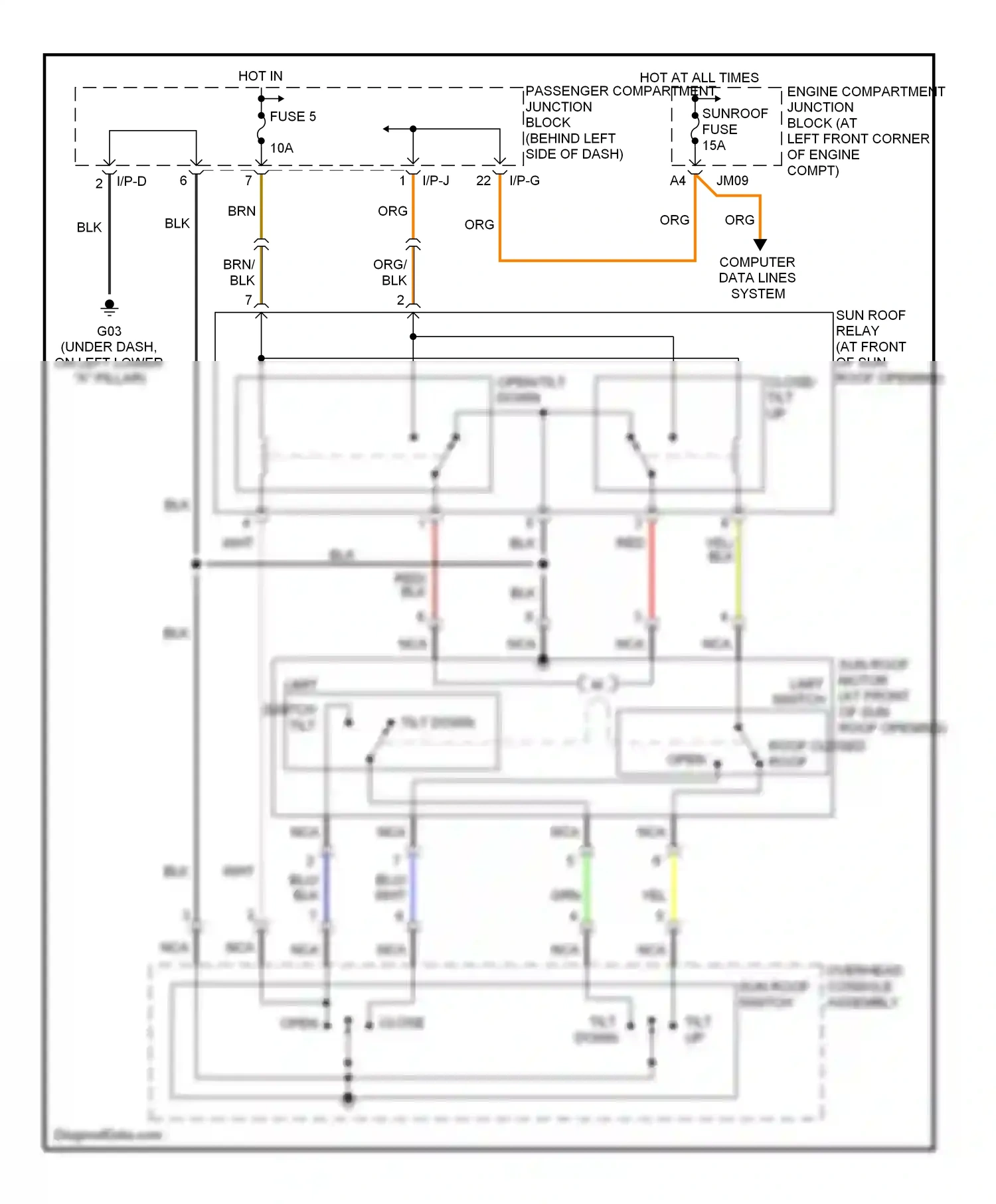 Wiring diagram close open for Hyundai Sonata V (2004-2007) (1 of 1)