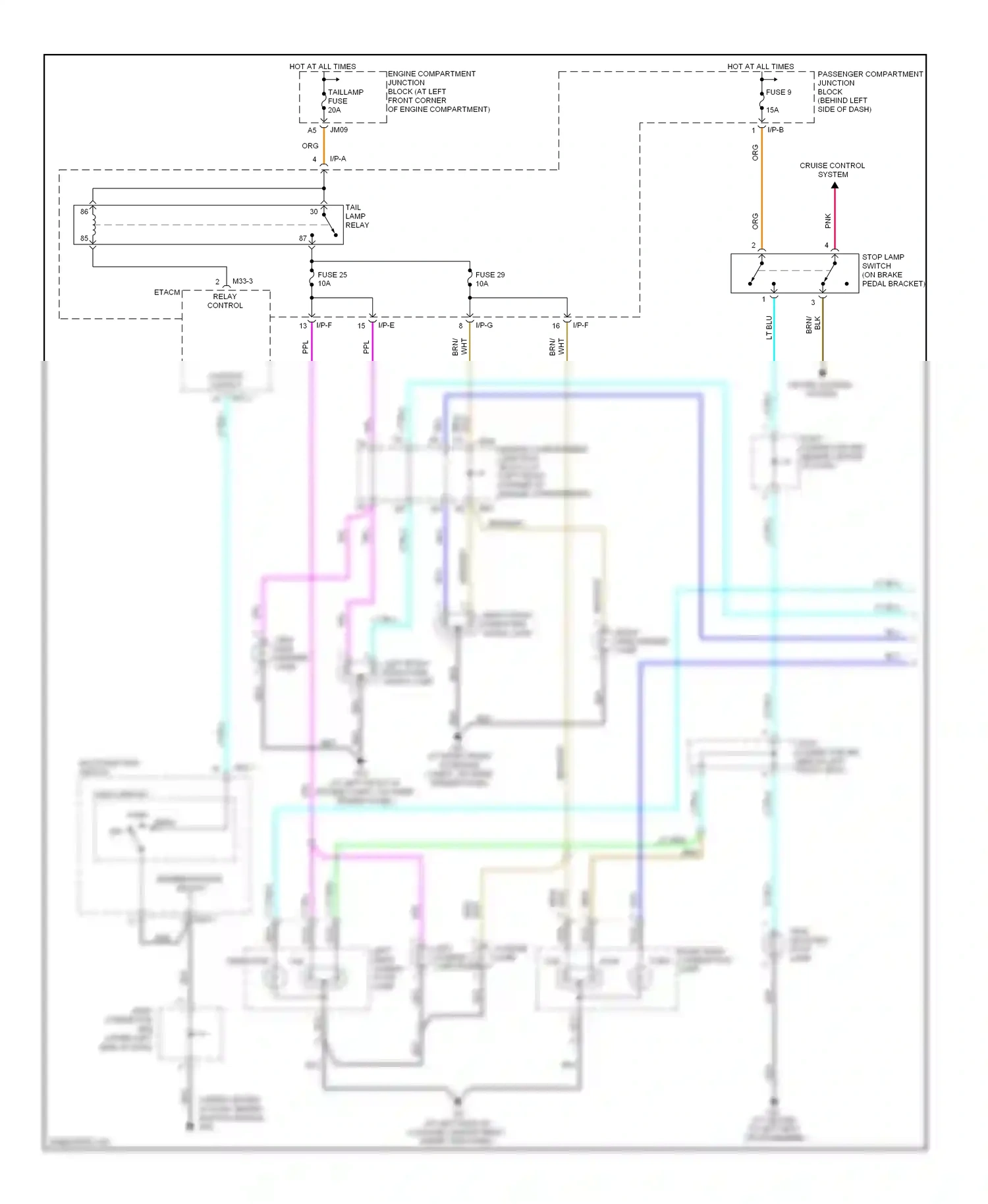 Wiring diagram light switch for Hyundai Sonata V (2004-2007) (1 of 1)