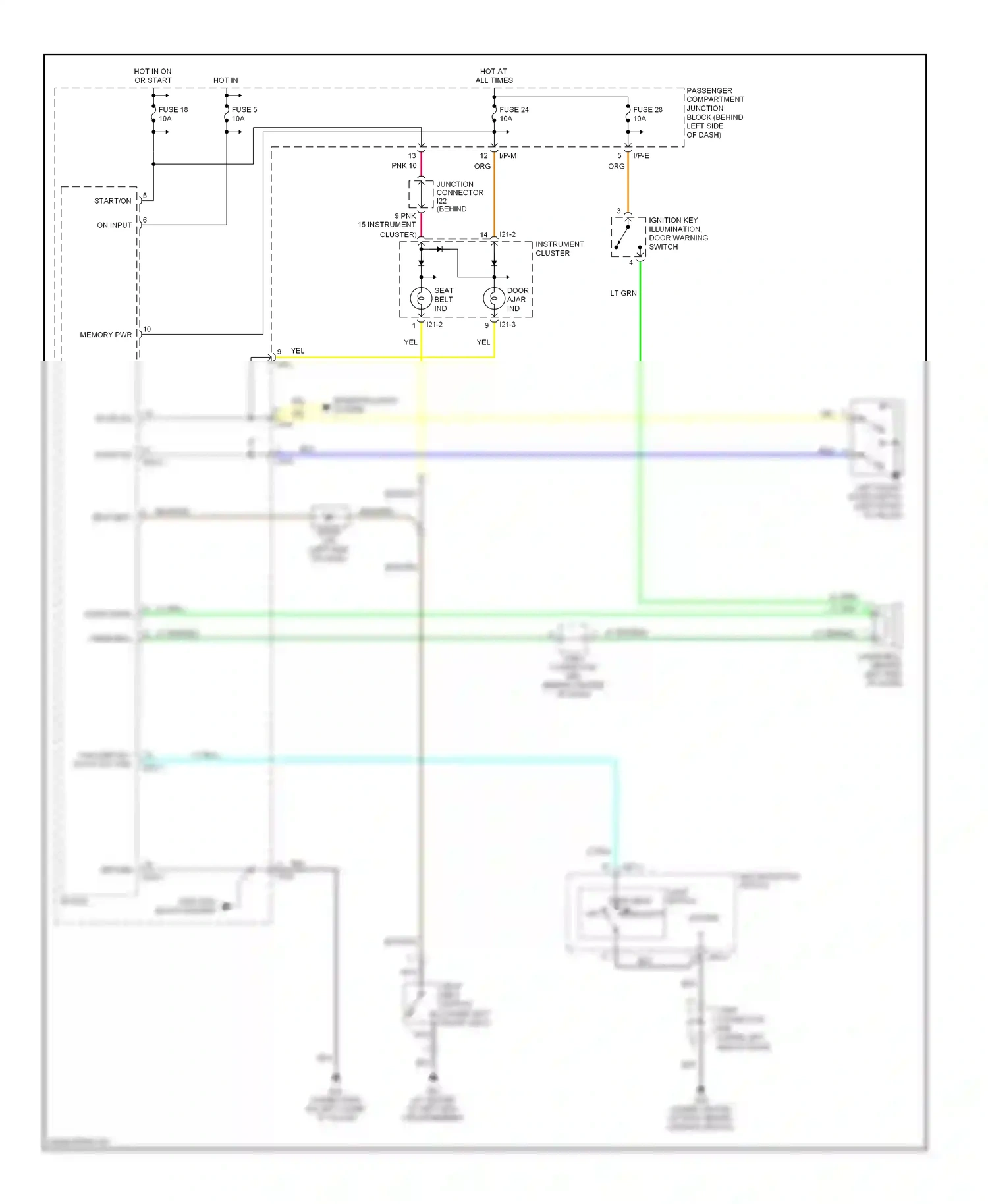 Wiring diagram multifunction switch for Hyundai Sonata V (2004-2007) (5 of 6)