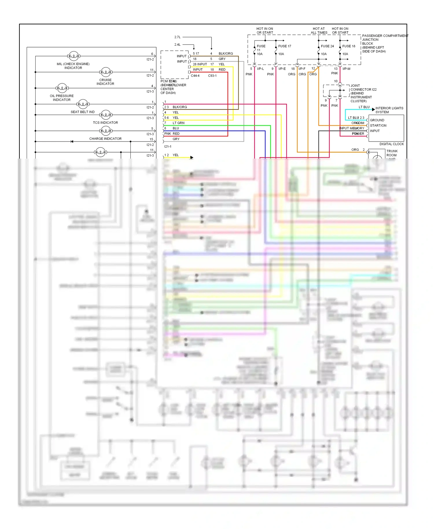 Wiring diagram srs indicator for Hyundai Sonata V (2004-2007) (1 of 1)
