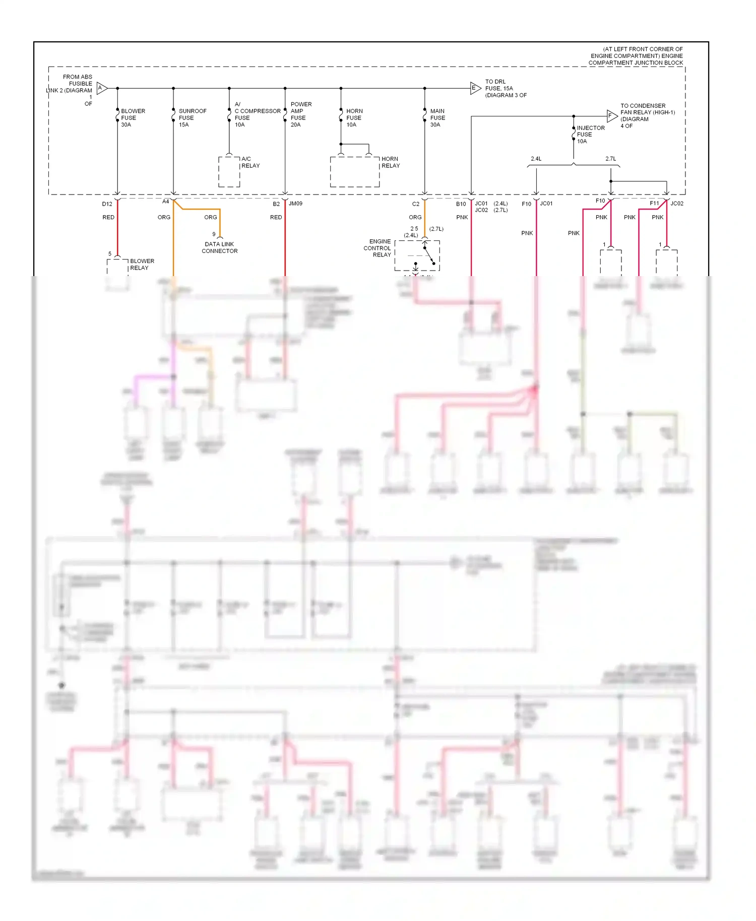 Wiring diagram transaxle range switch back-up lamp switch for Hyundai Sonata V (2004-2007) (1 of 1)