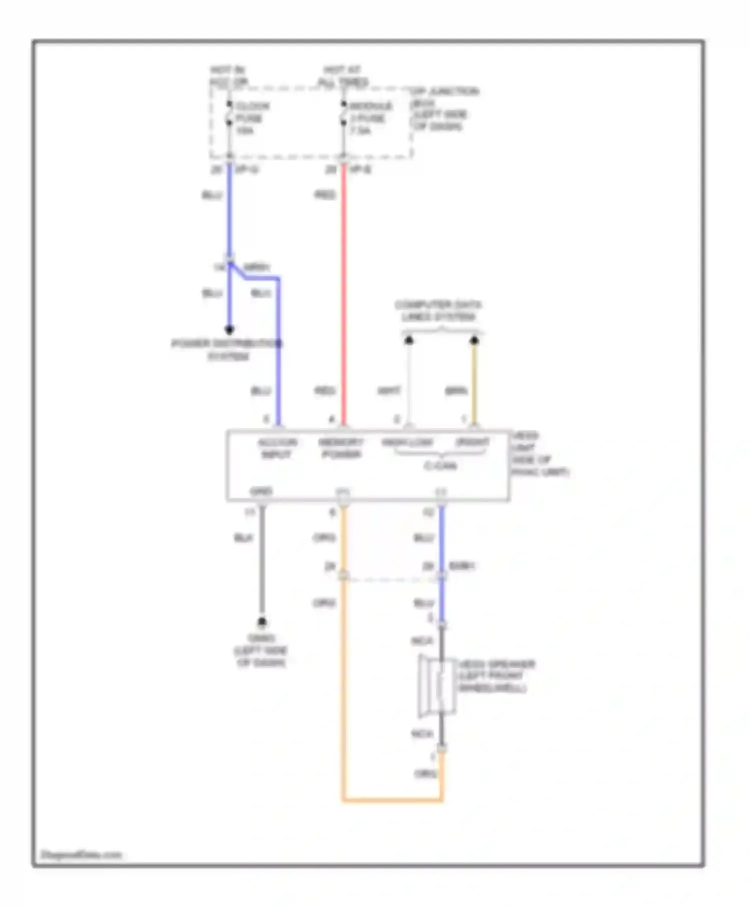 Sonata Hyundai VI (2009-2014): Wiring diagram engine performance 2.4l hybrid, virtual engine sound system circuit
