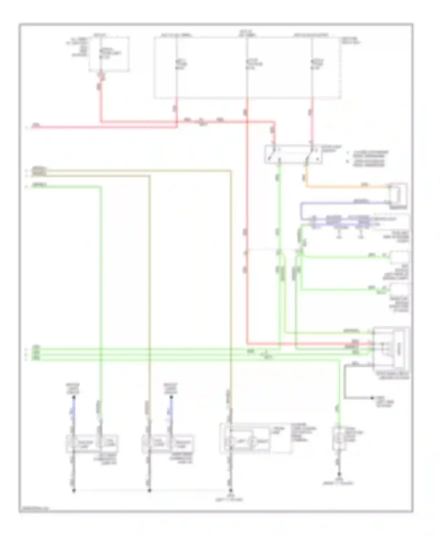 Sonata Hyundai VI (2009-2014): Exterior lamps circuit, except hybrid (2 of 2)