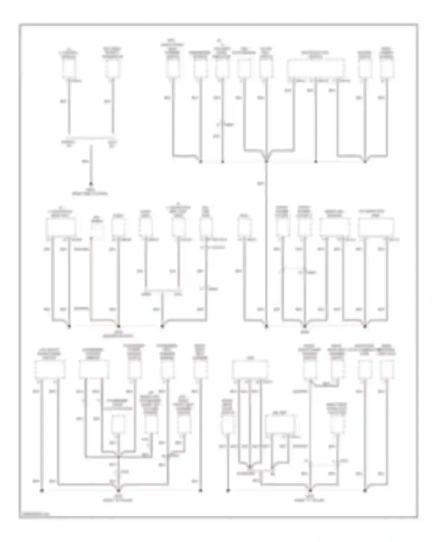 Sonata Hyundai VI (2009-2014): Ground distribution circuit, except hybrid (1 of 3)