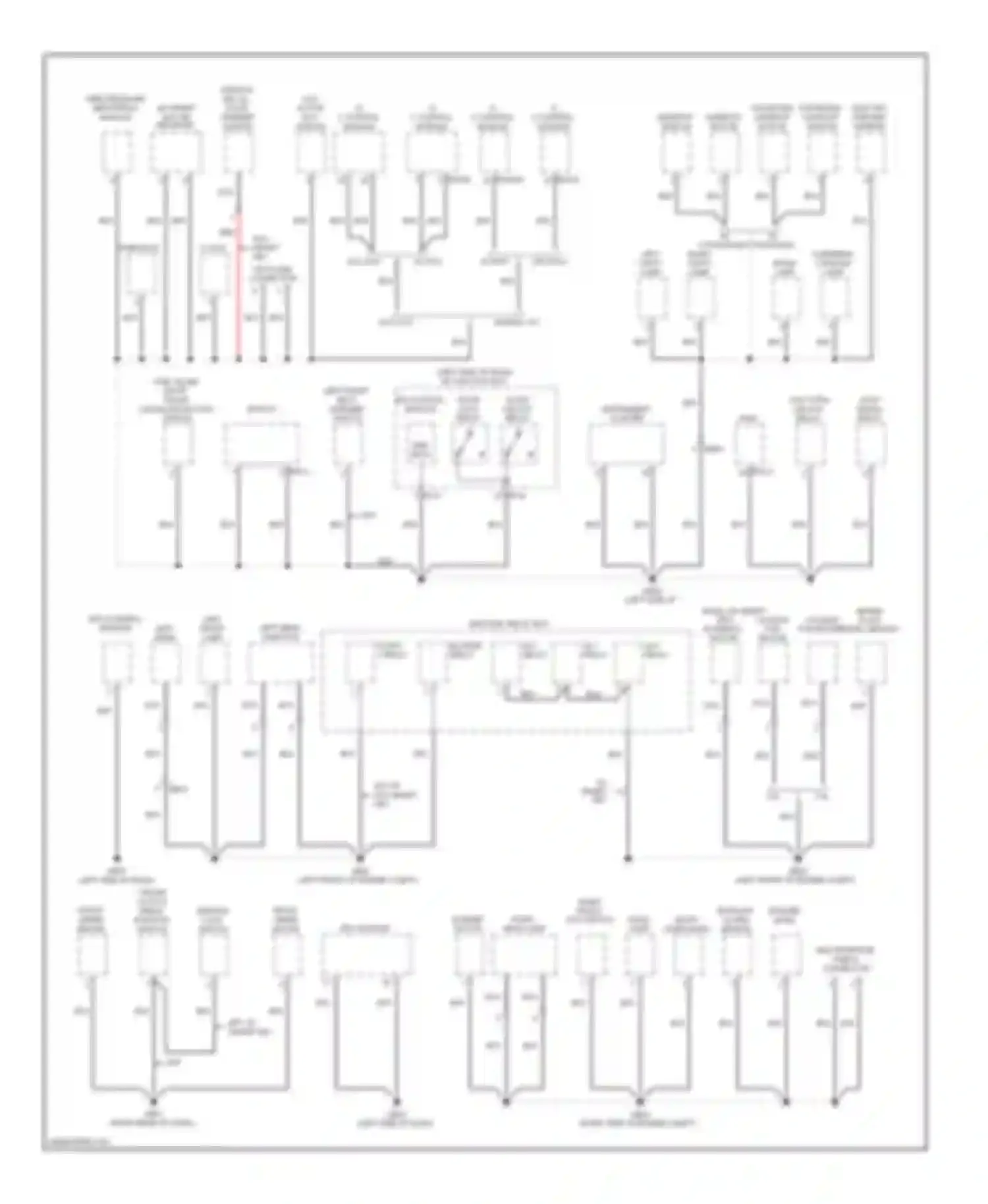 Sonata Hyundai VI (2009-2014): Ground distribution circuit, except hybrid (2 of 3)