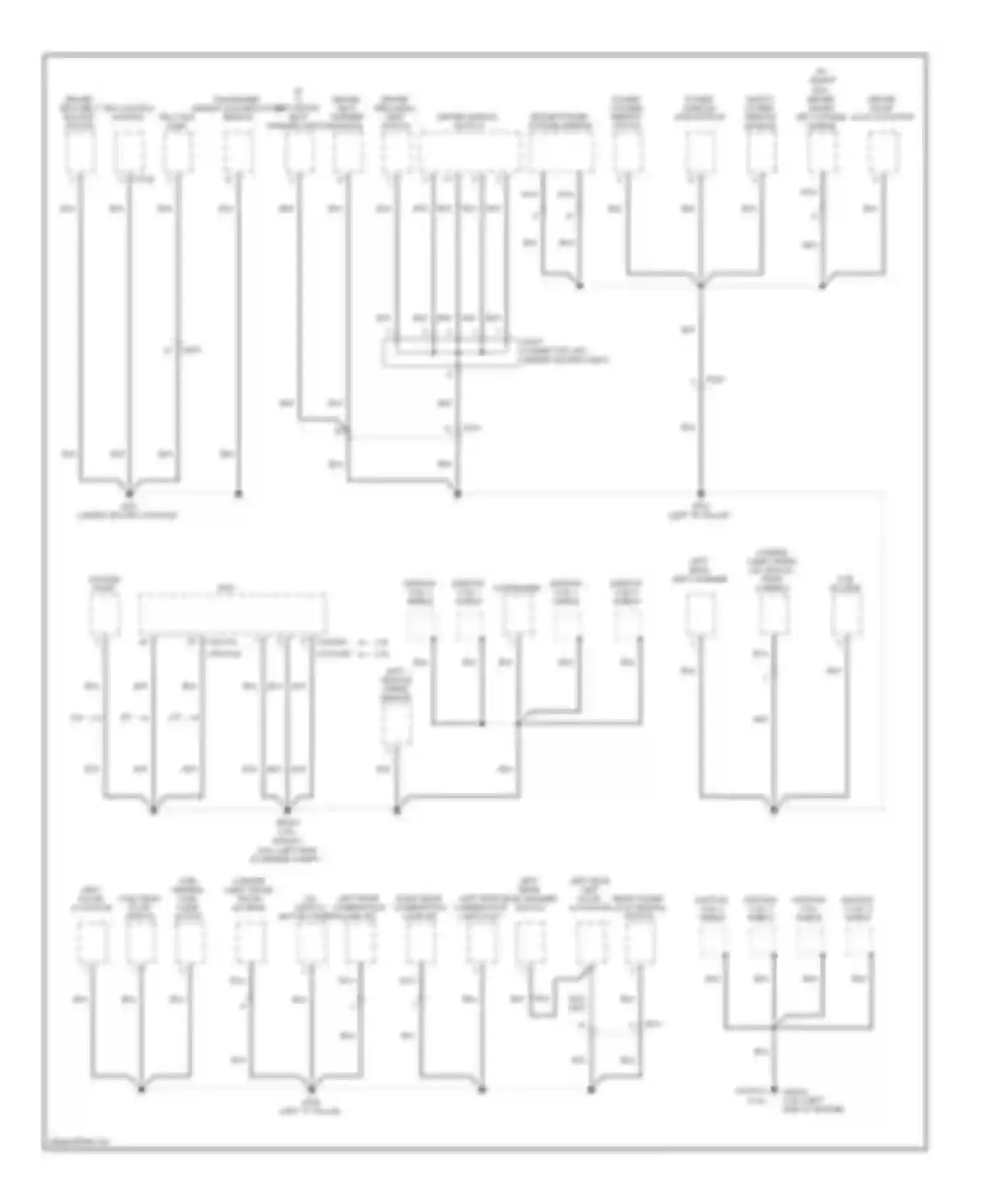 Sonata Hyundai VI (2009-2014): Ground distribution circuit, except hybrid (3 of 3)