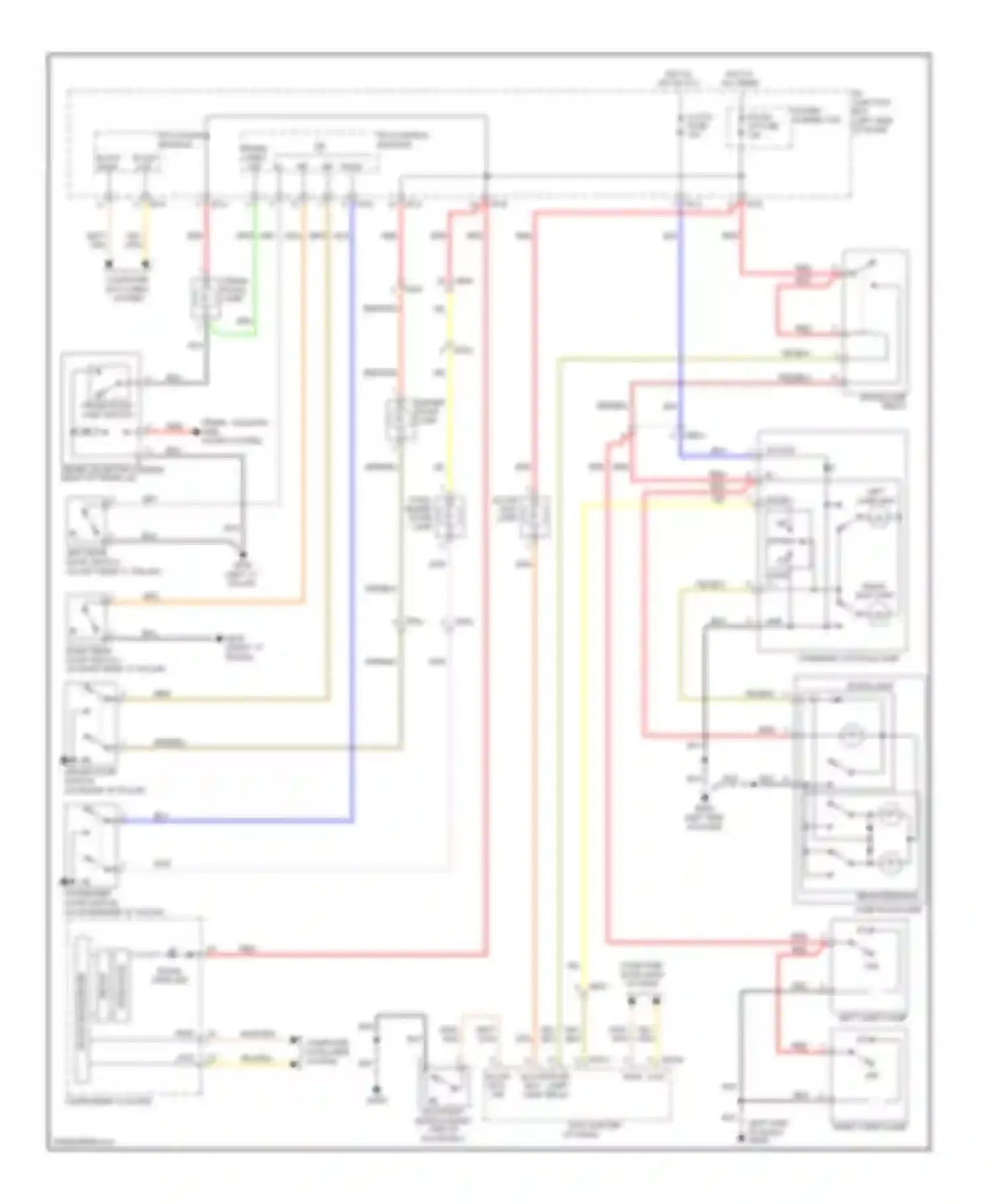 Sonata Hyundai VI (2009-2014): Courtesy lamps circuit, except hybrid
