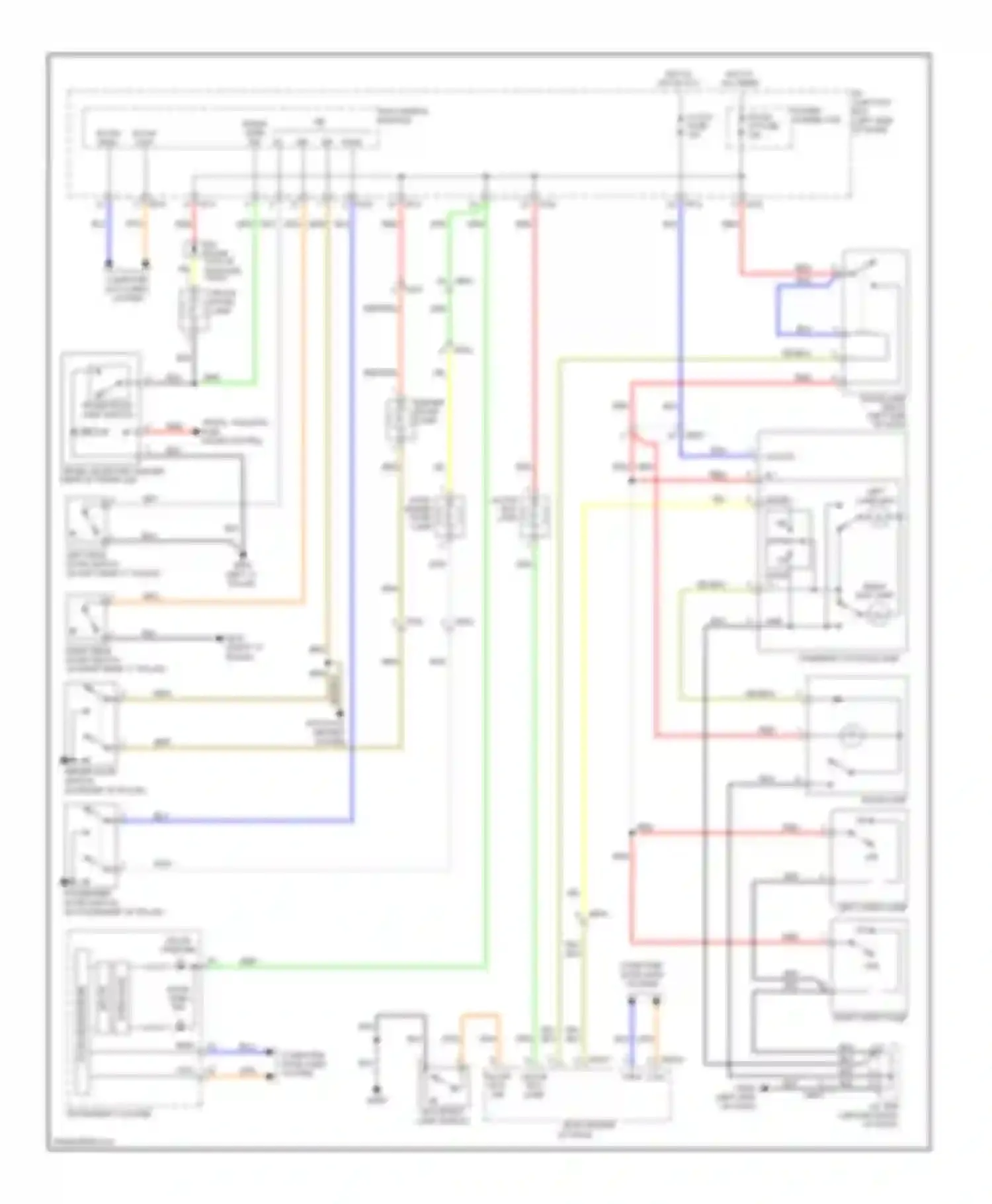 Sonata Hyundai VI (2009-2014): Courtesy lamps circuit, hybrid