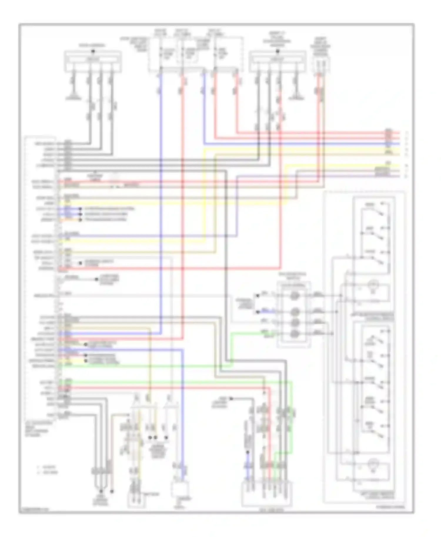Sonata Hyundai VI (2009-2014): Navigation circuit, except hybrid with standard amplifier (1 of 2)