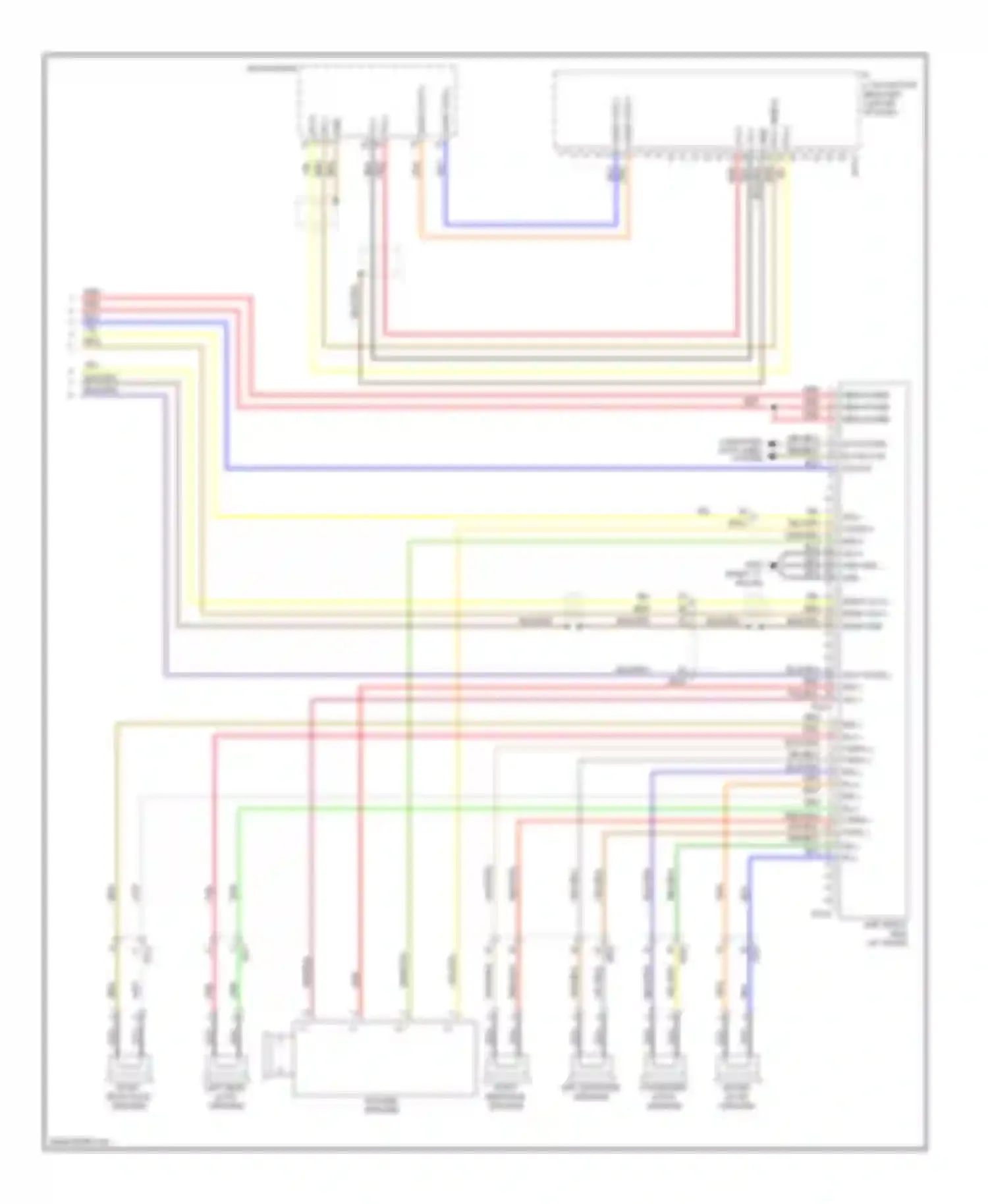 Sonata Hyundai VI (2009-2014): Navigation circuit, except hybrid with standard amplifier (2 of 2)