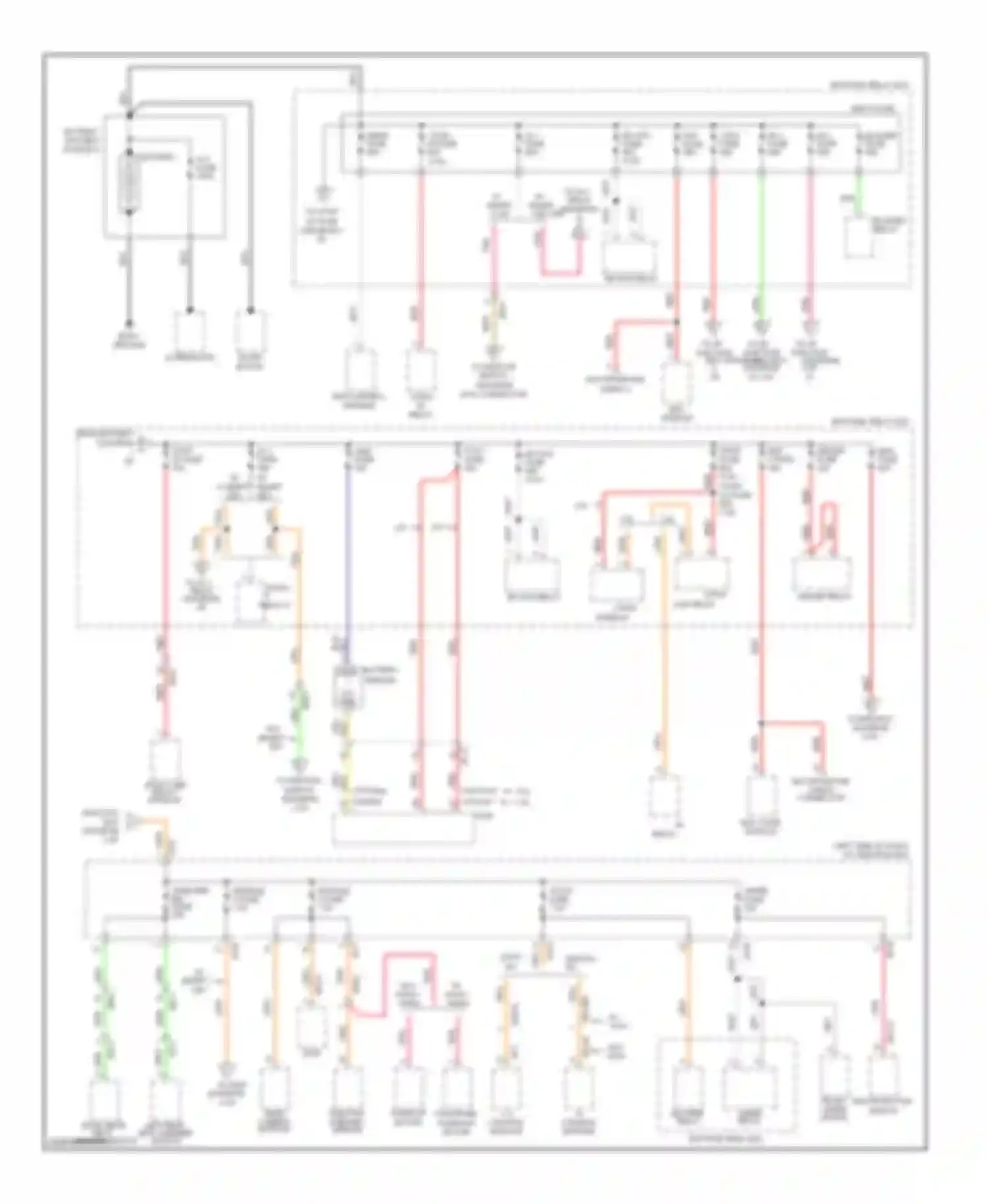 Sonata Hyundai VI (2009-2014): Power distribution circuit, except hybrid (1 of 6)