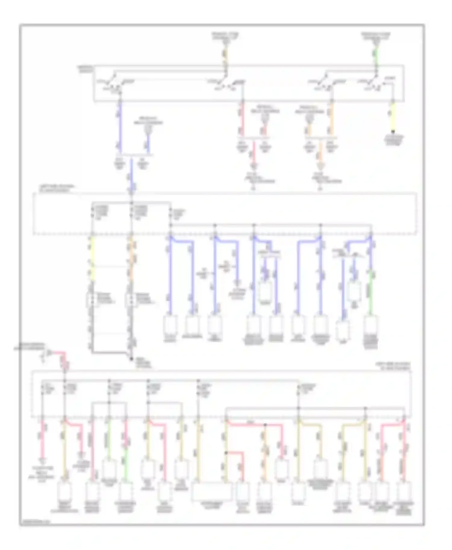 Sonata Hyundai VI (2009-2014): Power distribution circuit, except hybrid (2 of 6)