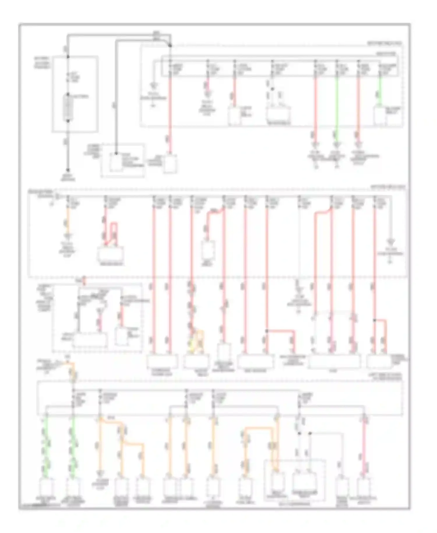 Sonata Hyundai VI (2009-2014): Power distribution circuit, hybrid (1 of 6)