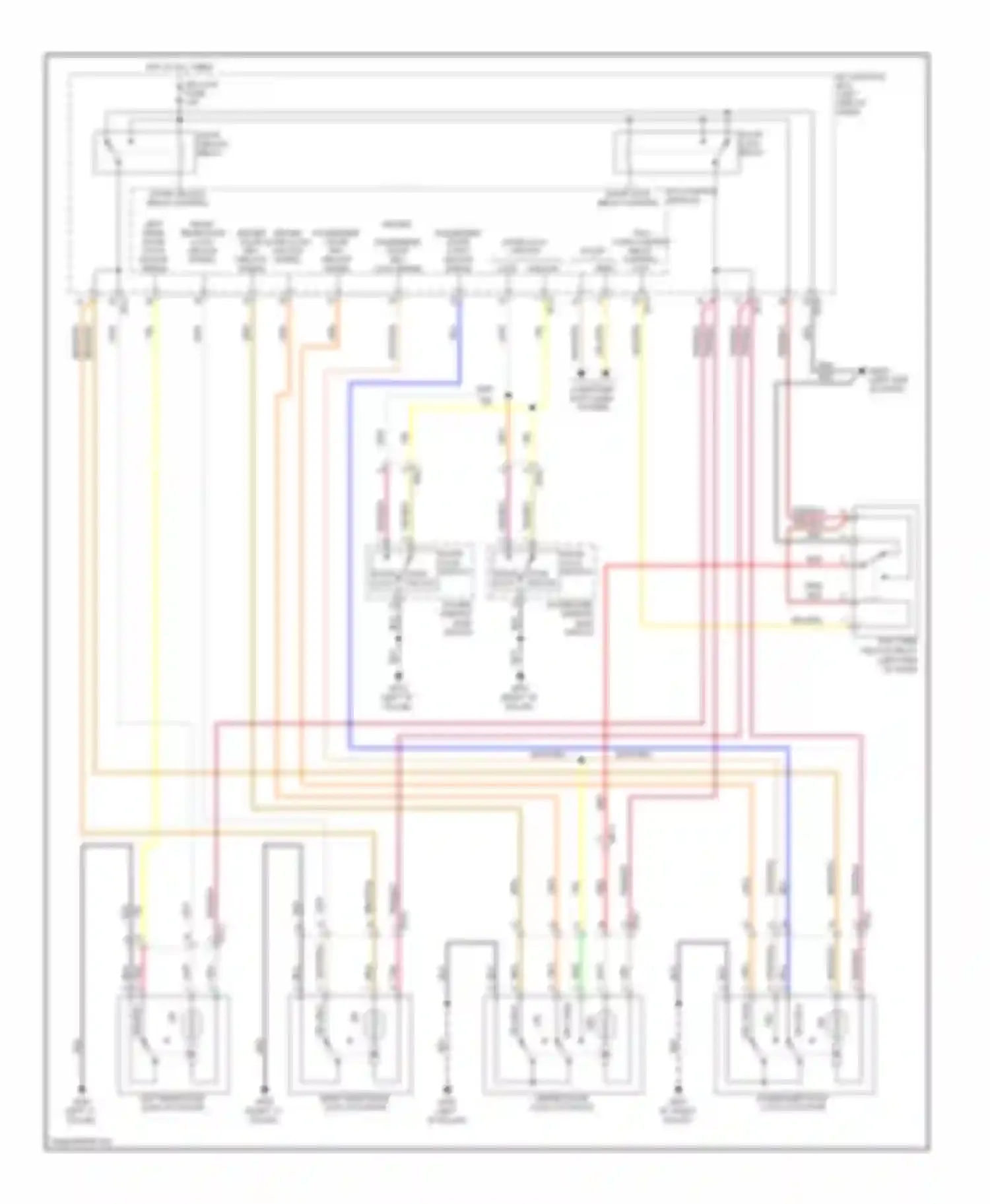 Sonata Hyundai VI (2009-2014): Power door locks circuit, except hybrid