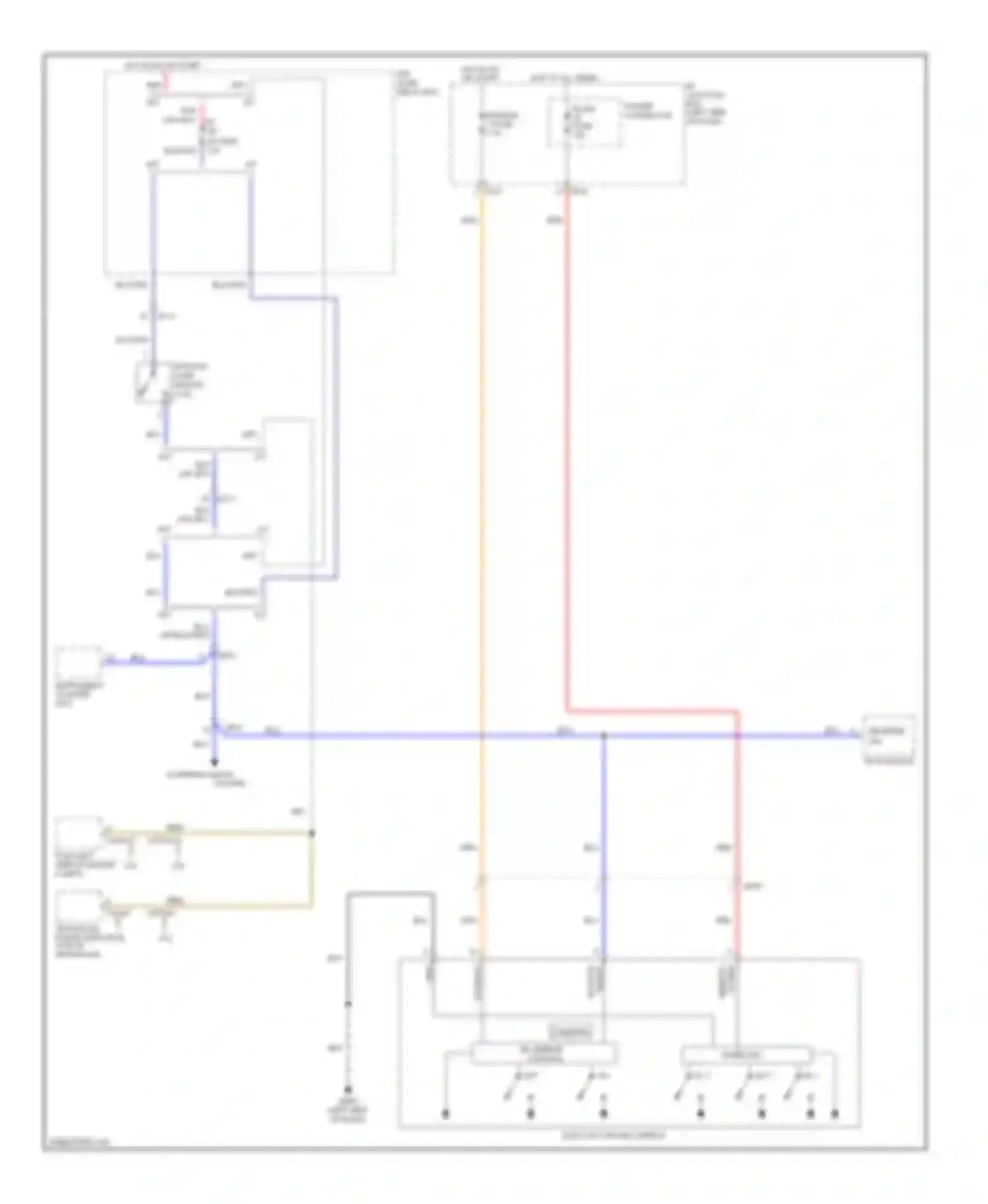 Sonata Hyundai VI (2009-2014): Electrochromic mirror circuit, except hybrid with home link