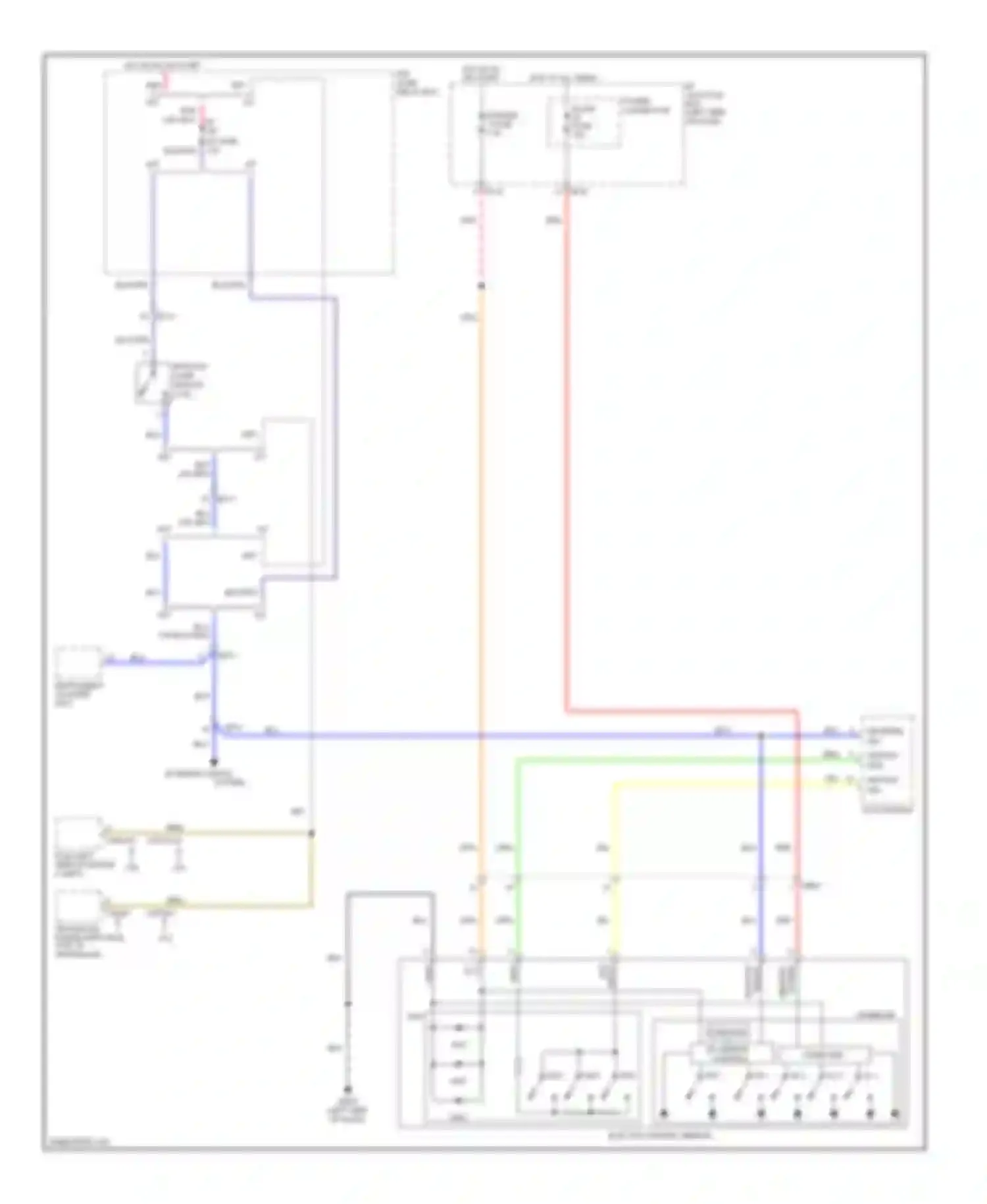 Sonata Hyundai VI (2009-2014): Electrochromic mirror circuit, except hybrid with tmu & home link