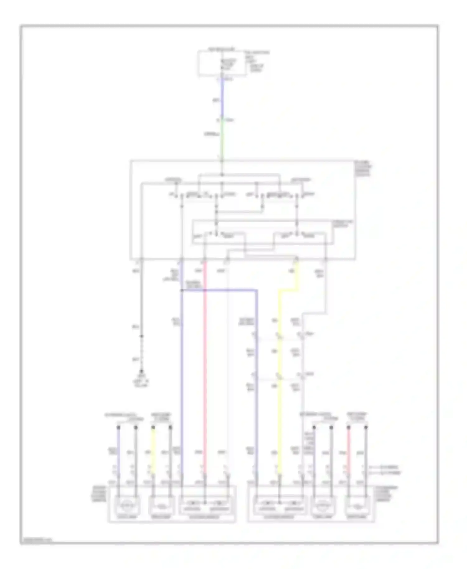 Sonata Hyundai VI (2009-2014): Power mirrors circuit