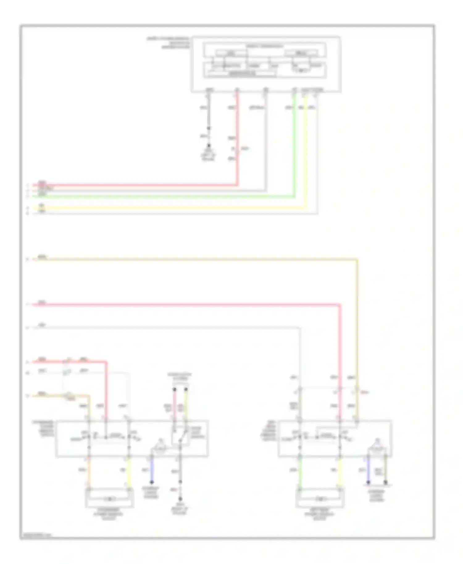Sonata Hyundai VI (2009-2014): Power windows circuit, hybrid with safety power windows (2 of 2)