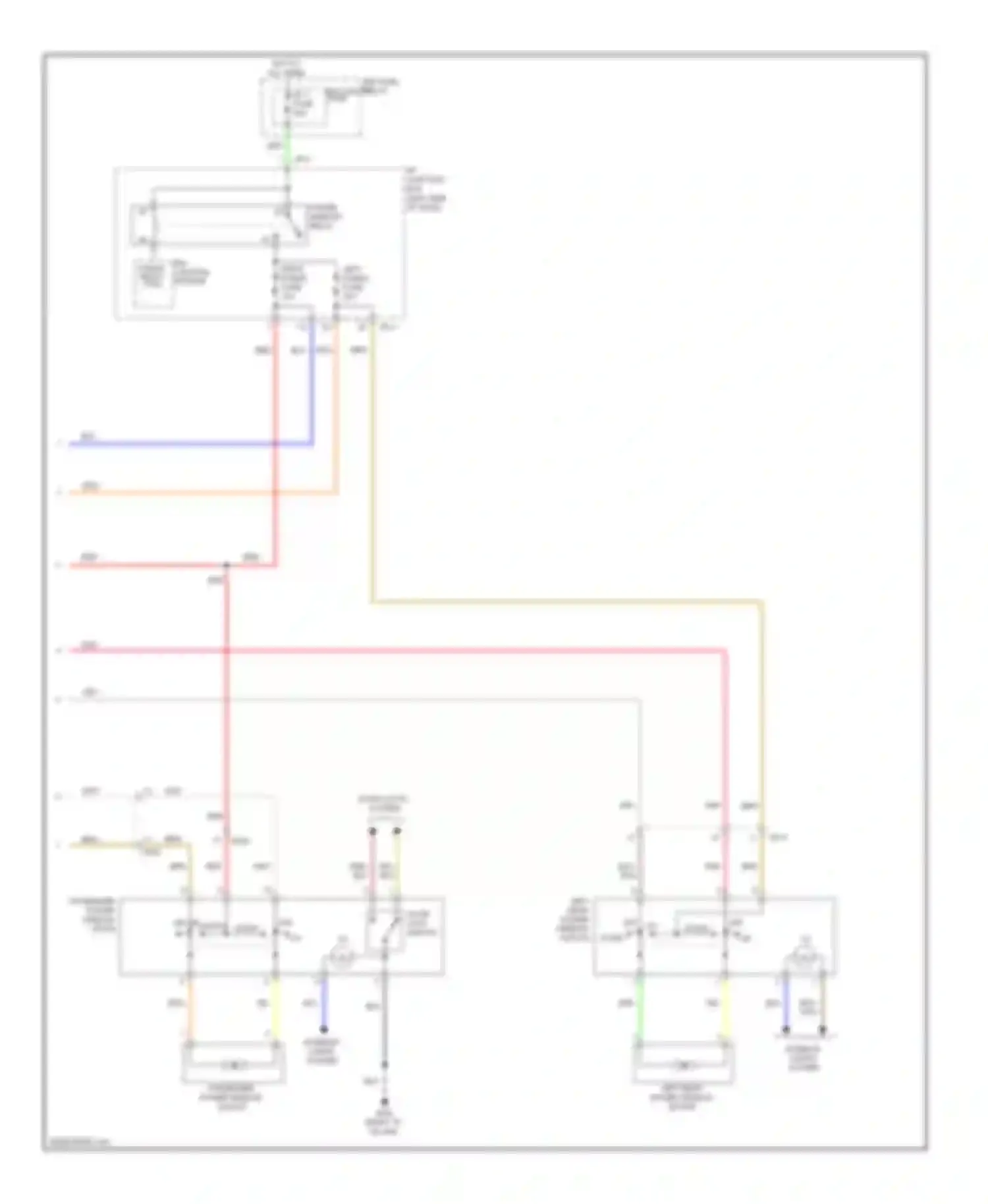 Sonata Hyundai VI (2009-2014): Power windows circuit, hybrid without safety power windows (2 of 2)